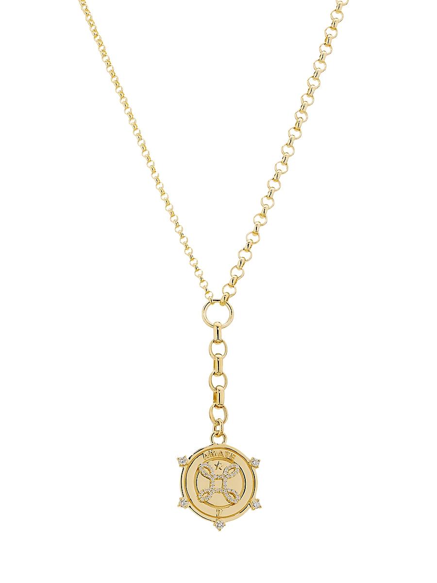 Womens True Love Amate 18K Yellow Gold & 0.33 TCW Diamond Chain Necklace Product Image