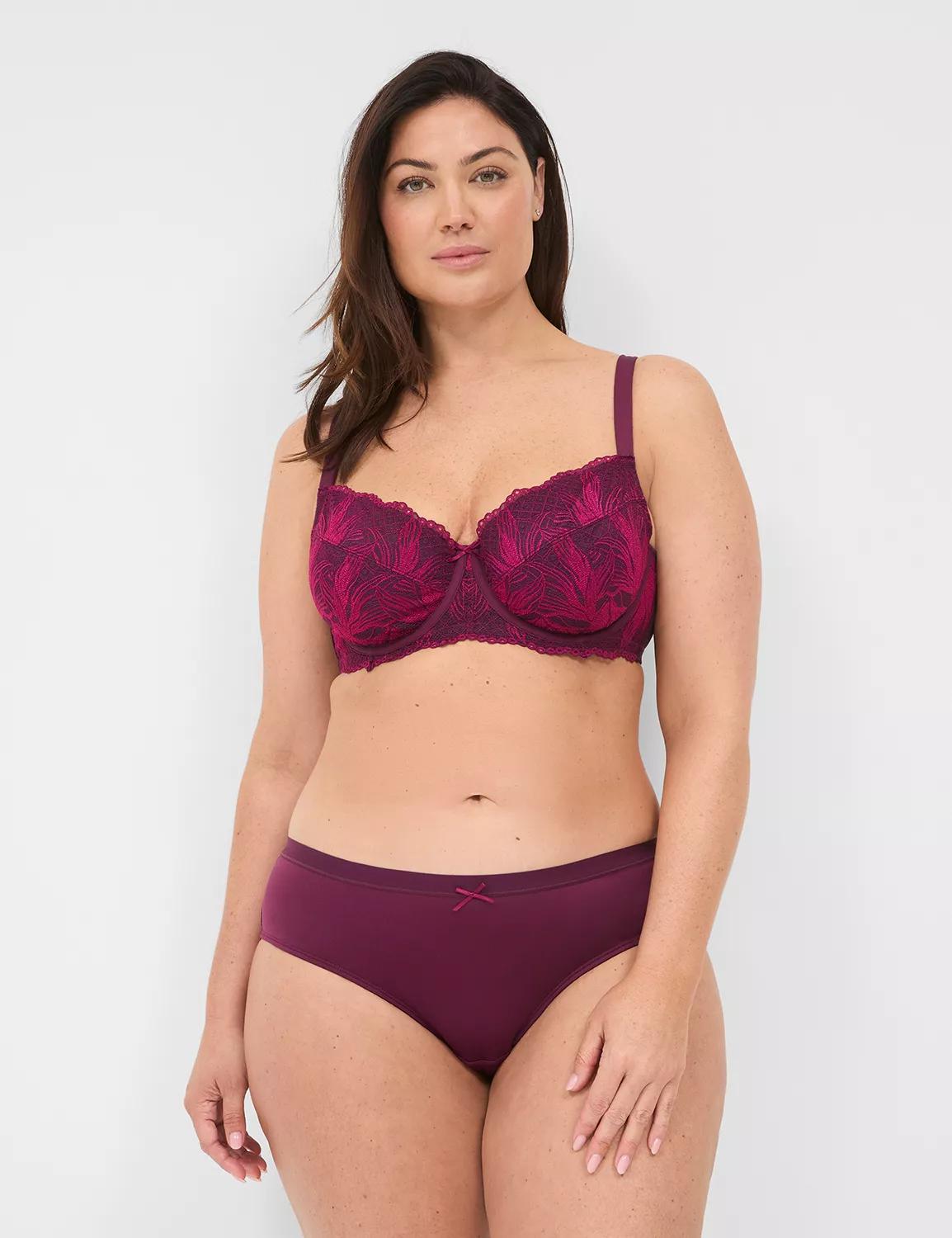 Unlined Balconette Bra with Lace Product Image
