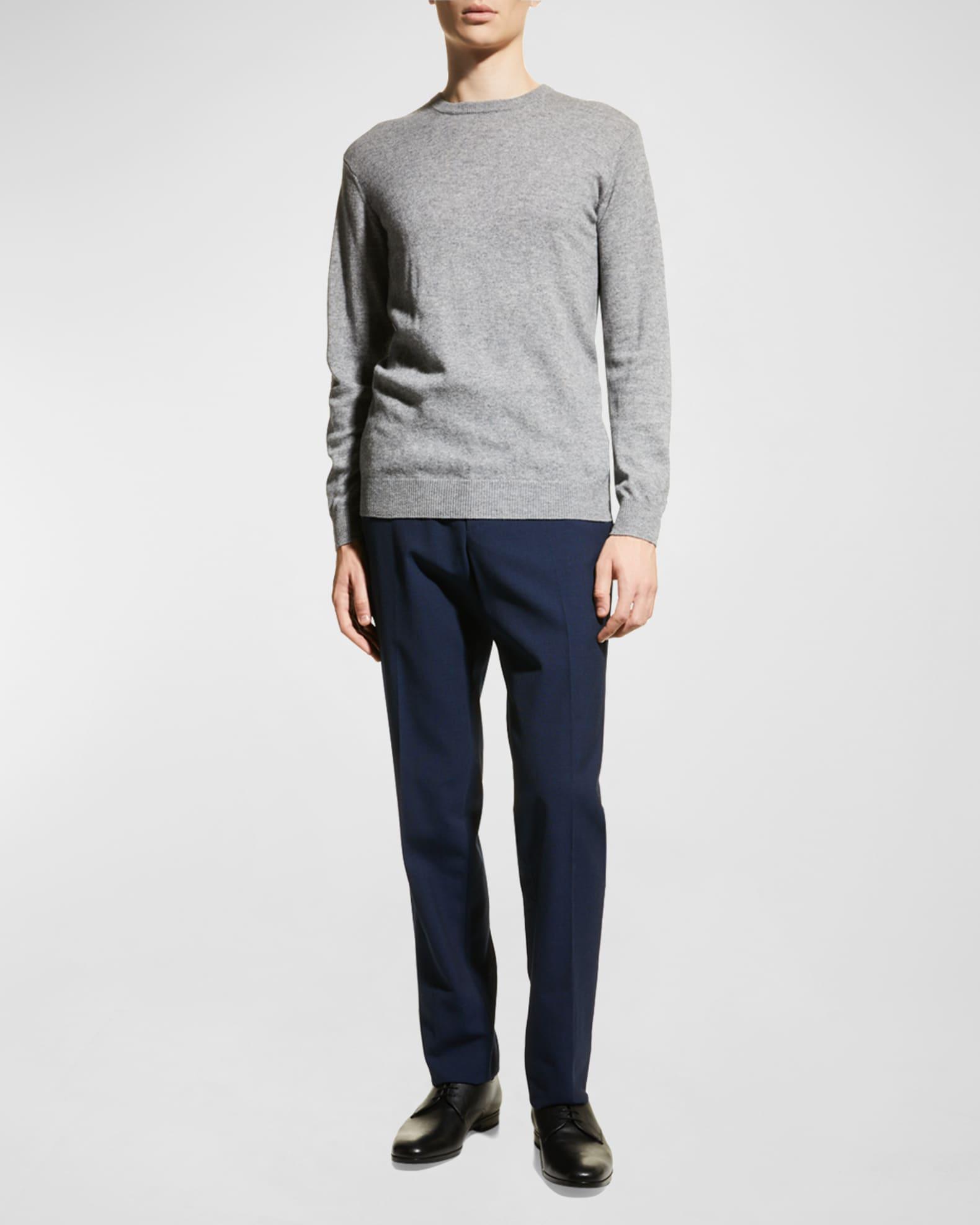 Men's Saffiano Leather Lace-Ups Product Image