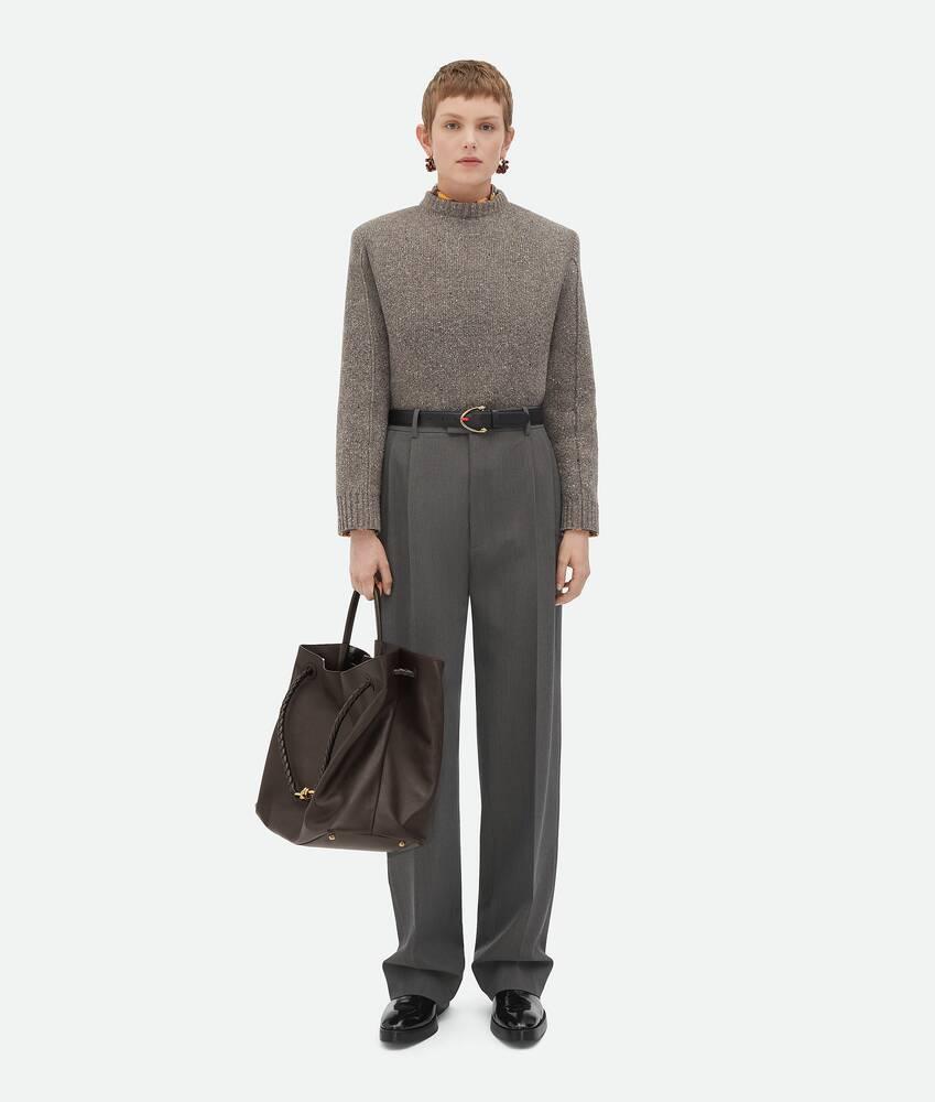Women's Light Wool Trousers in Grey melange Product Image