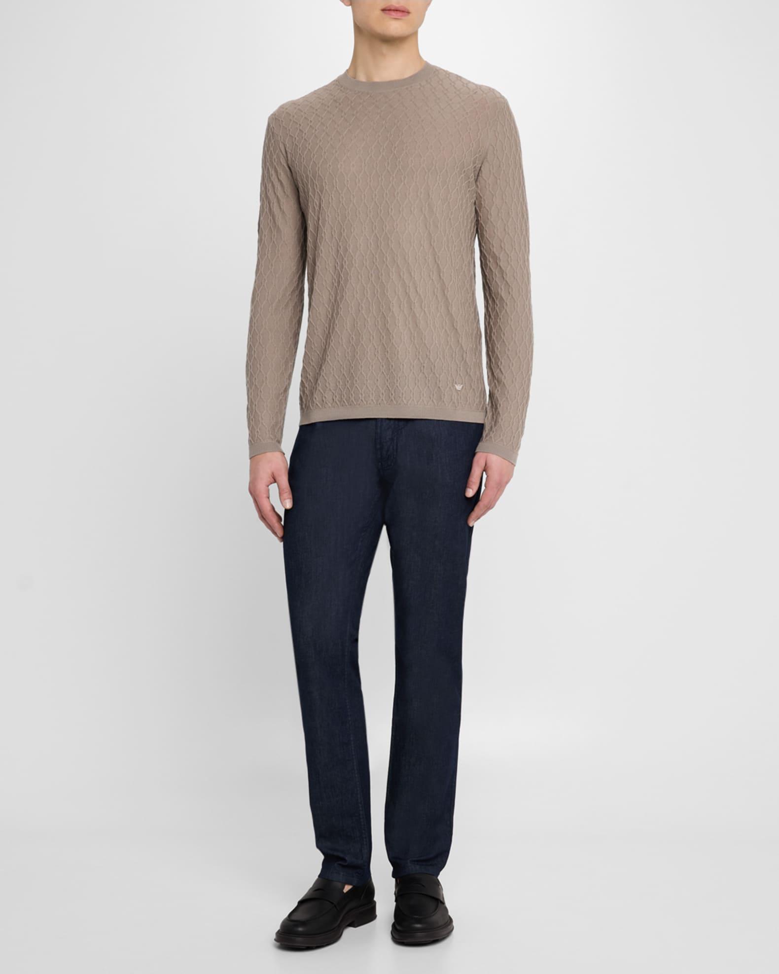 Men's Wool Textured Crewneck Sweater Product Image