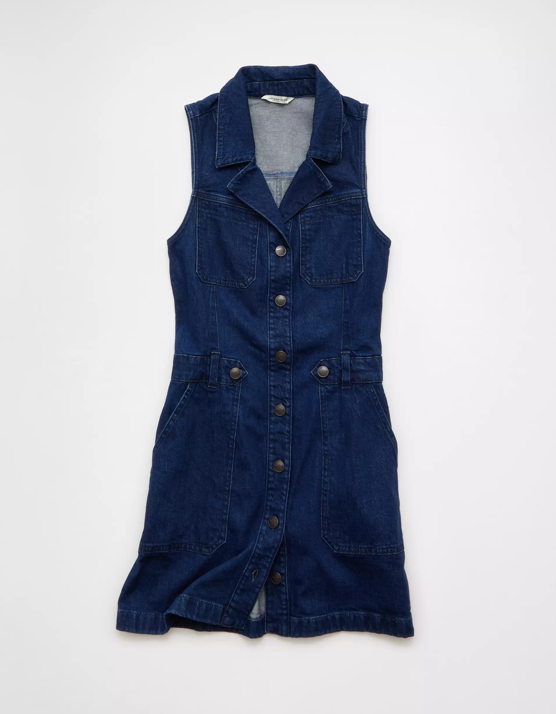 AE Denim Utility Mini Dress Product Image