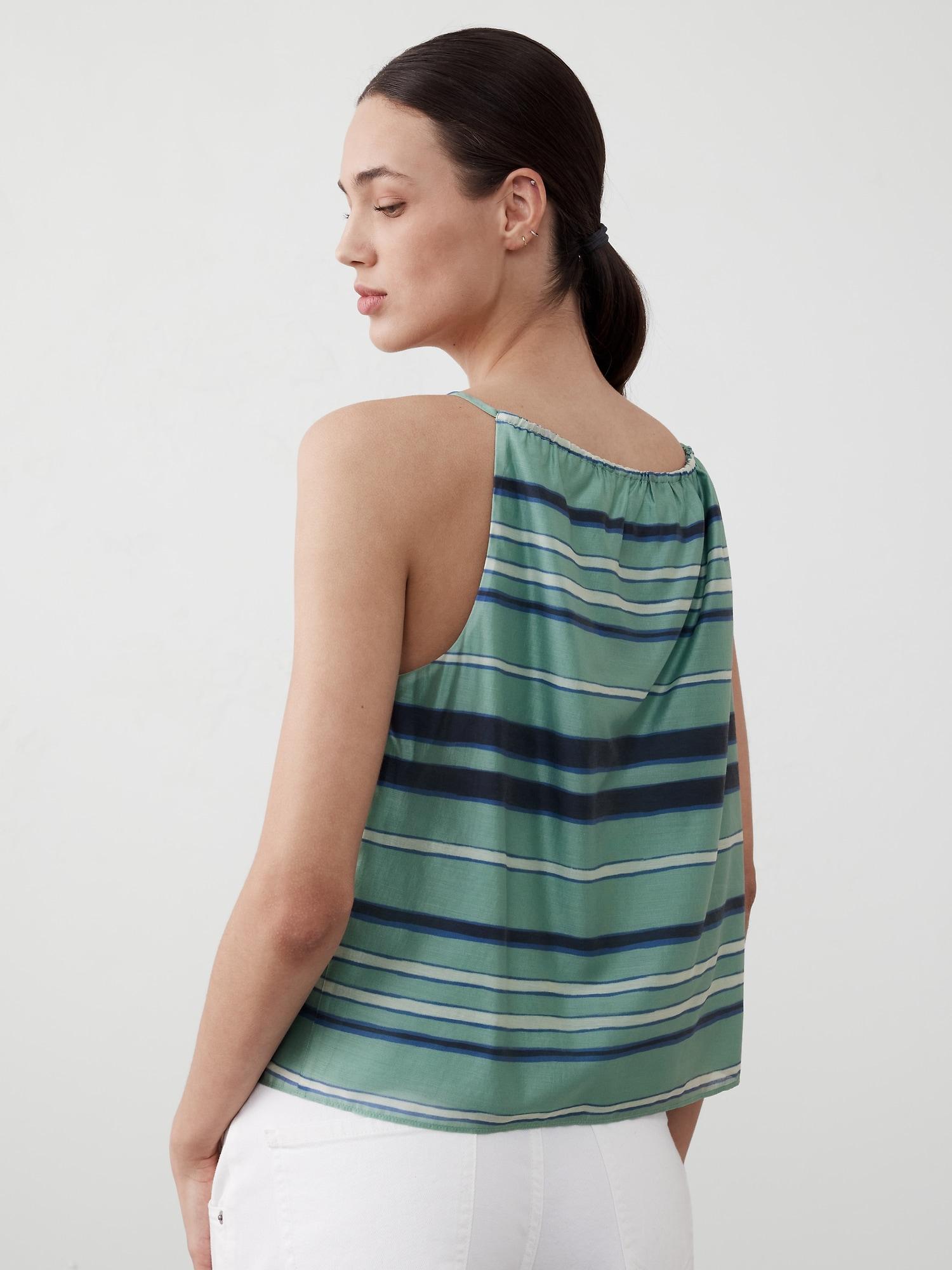 Jacquard Gathered Halter Top Product Image