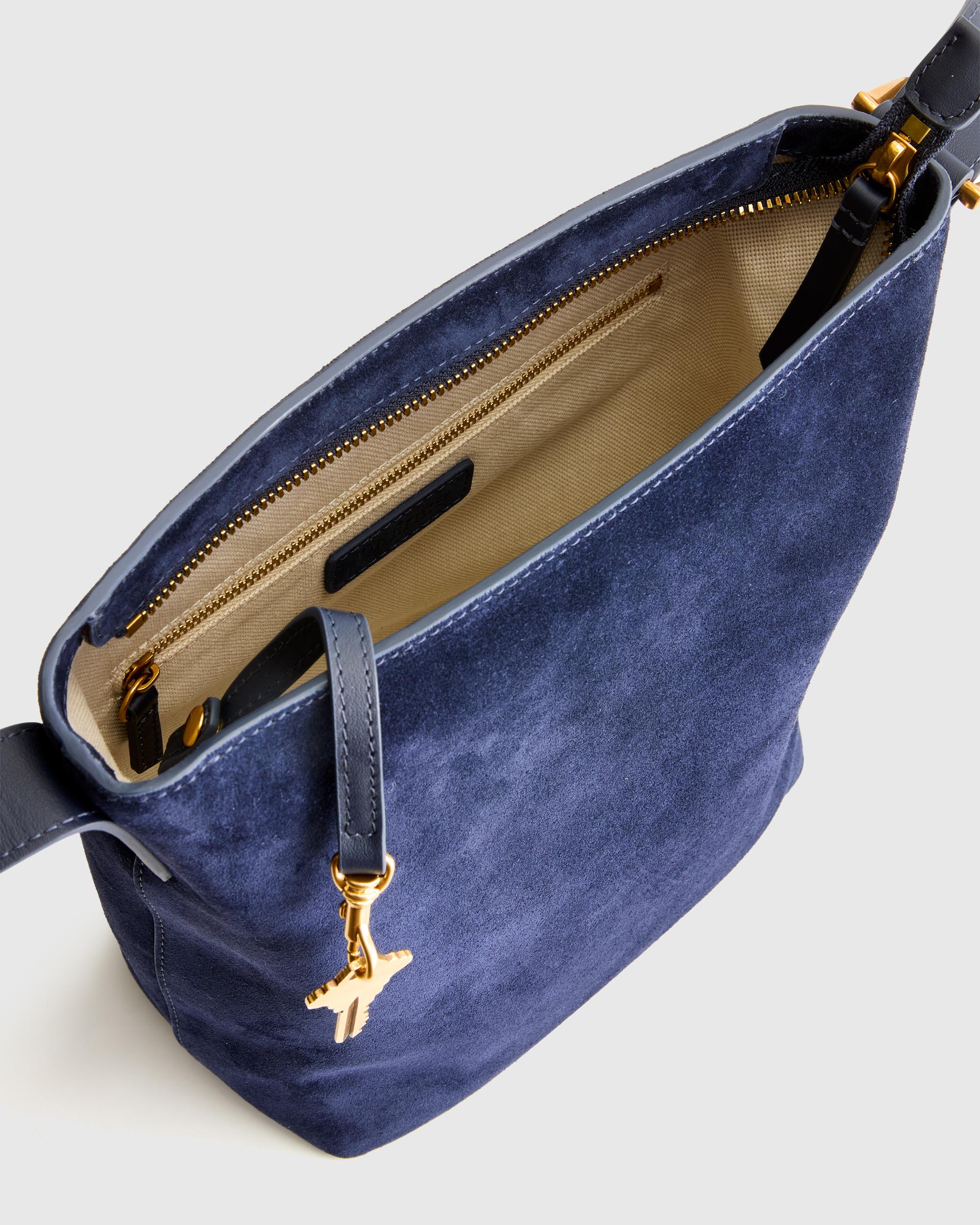 Quince | Women's Italian Suede Bucket Crossbody Suede Leather Product Image