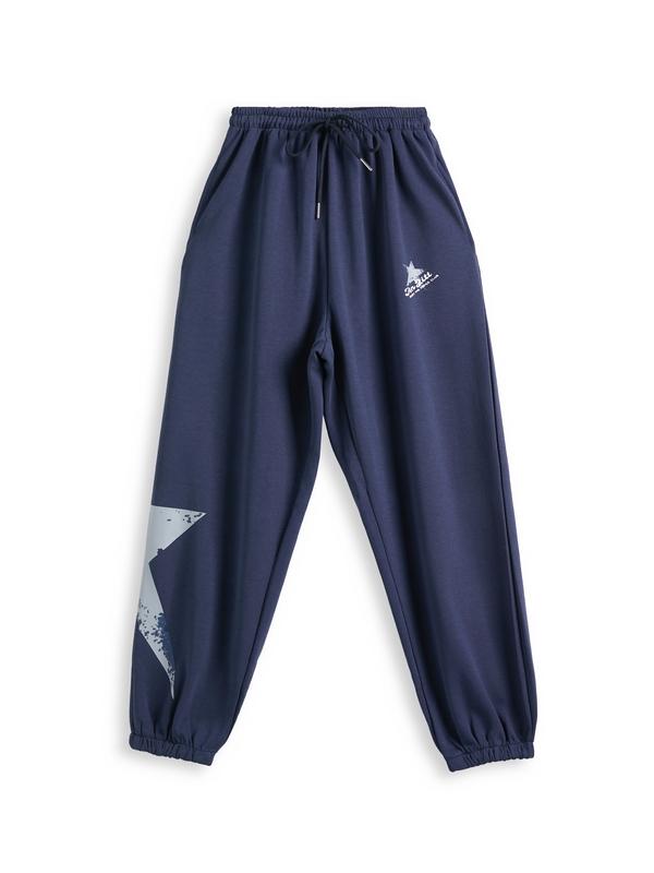 Star Print High Waist Stretchy Sweatpants Product Image