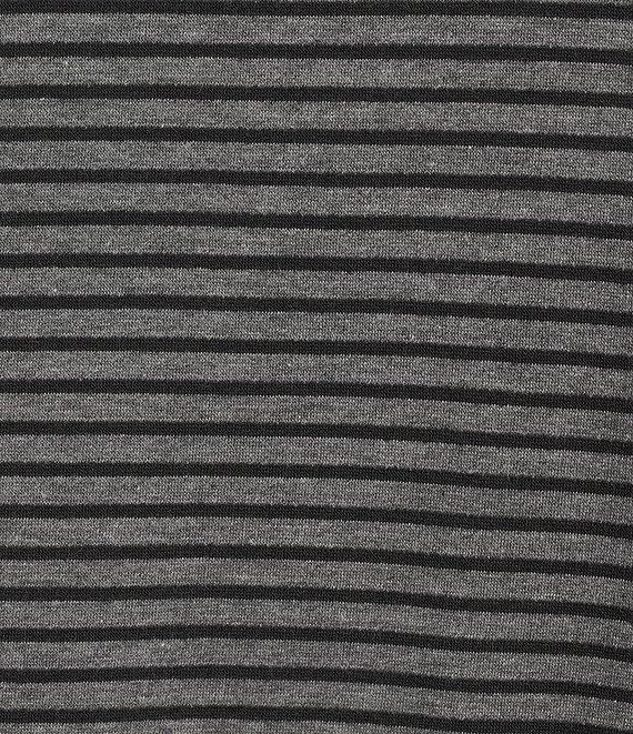 Eileen Fisher Striped Brushed Terry Round Neck Long Sleeve Box Top Product Image