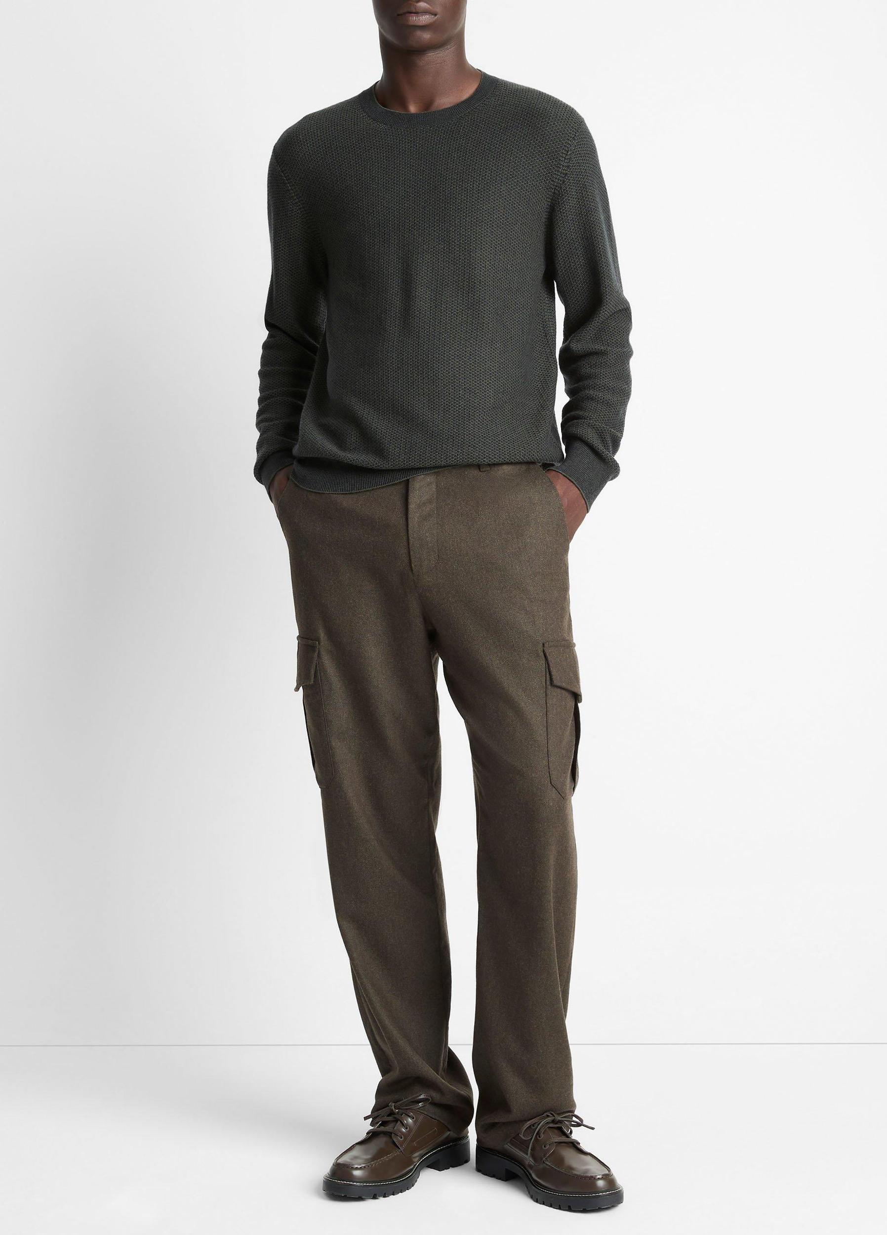 Geo-Jacquard Wool-Blend Crew Neck Sweater Product Image