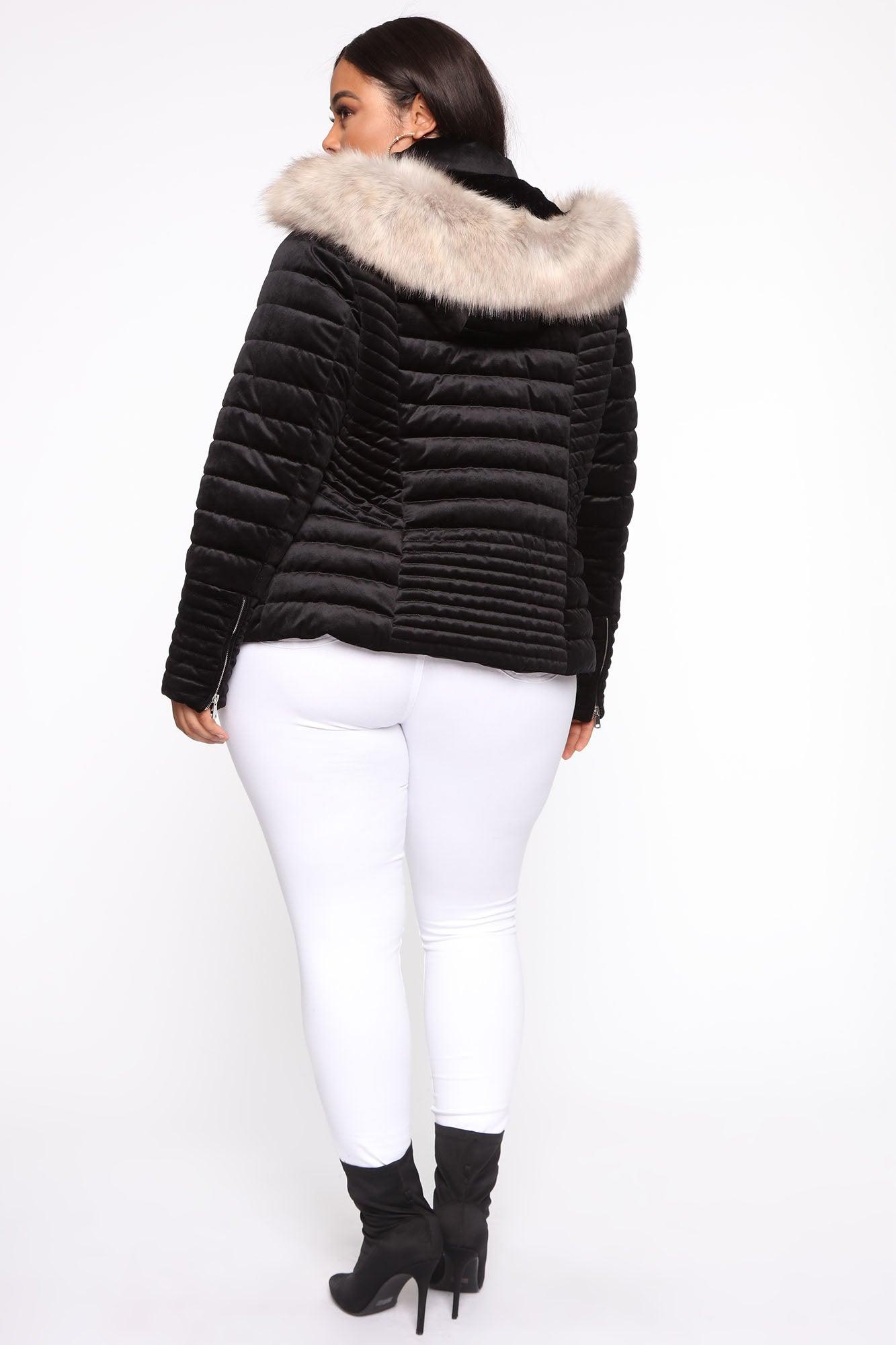 Always Ready Velvet Puffer Jacket - Black Product Image