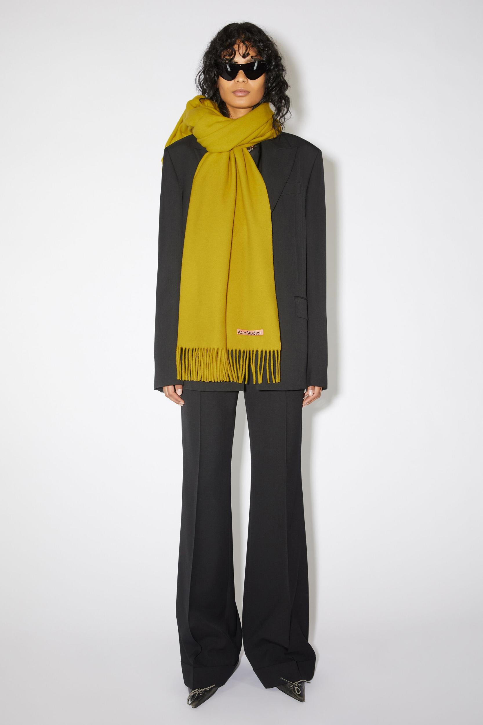 Fringe wool scarf - oversized Product Image