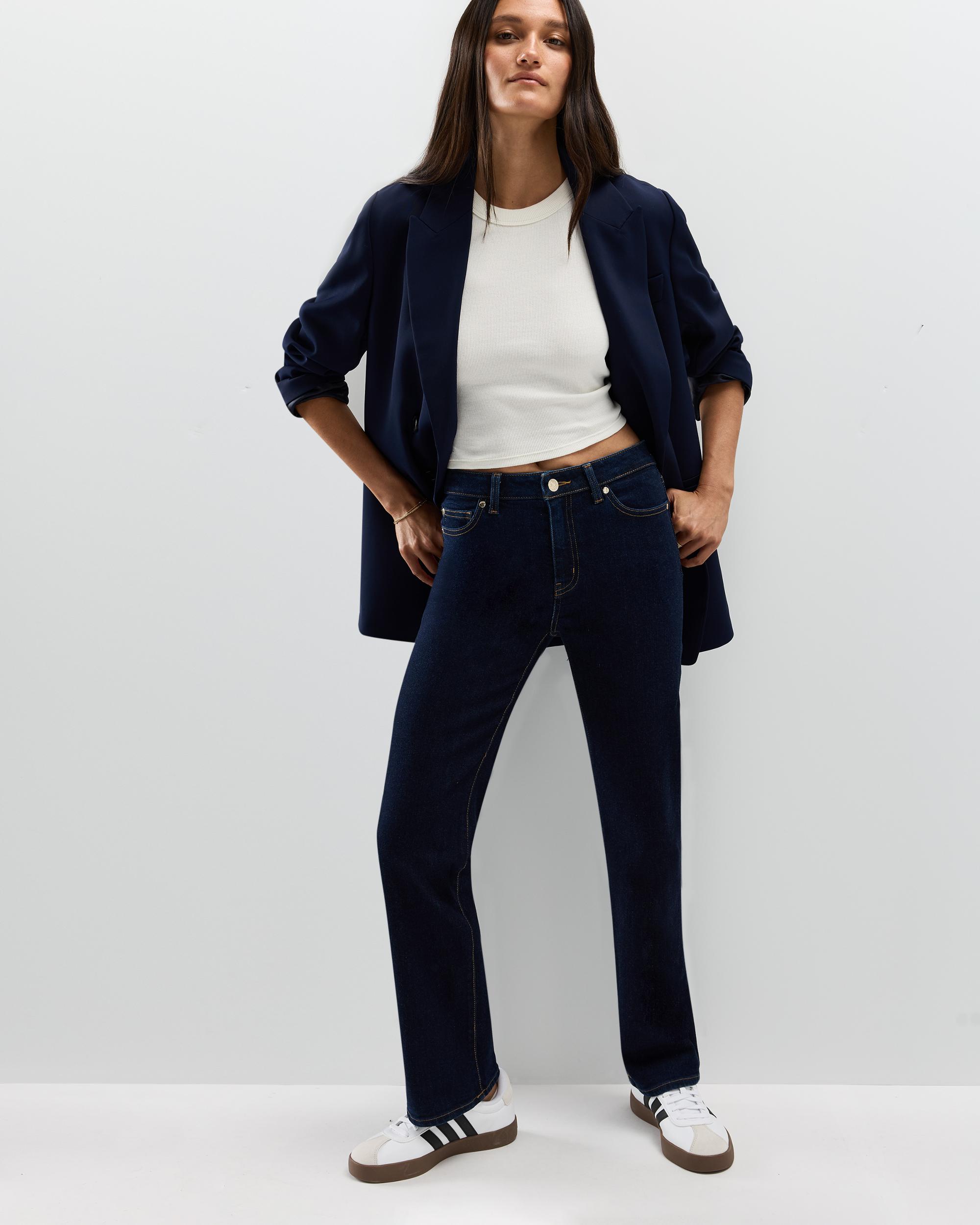 Quince | Women's Bella Stretch Straight Jeans Organic Cotton Product Image