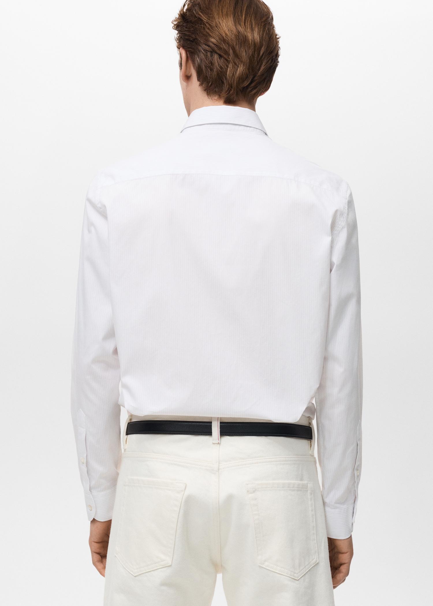 100% cotton striped shirt - Men | MANGO USA Product Image