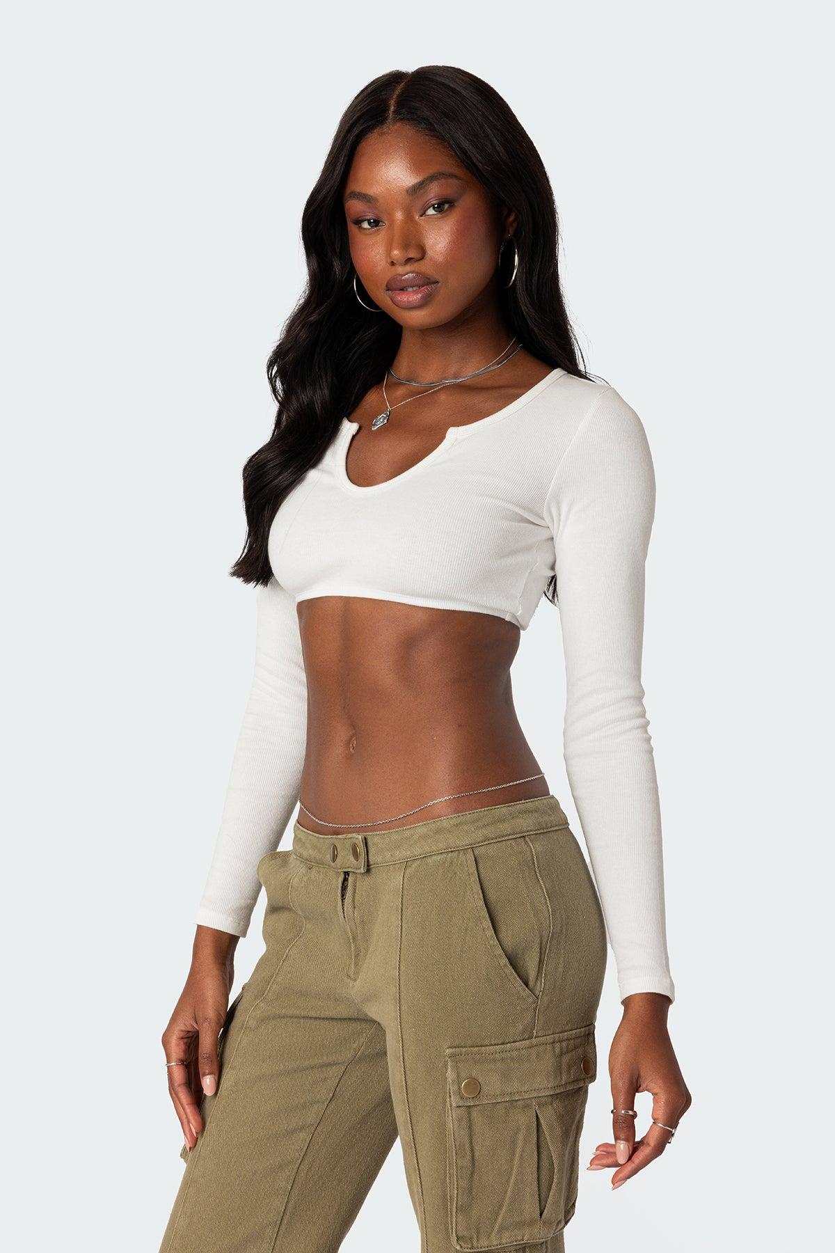 Romance Ribbed Crop Top Product Image