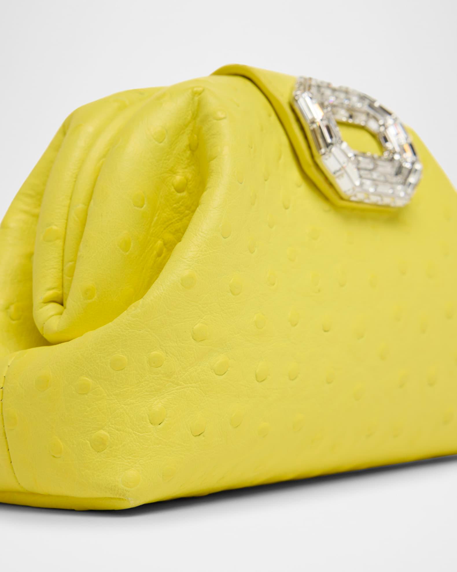 Camelia Buckle Leather Clutch Bag Product Image