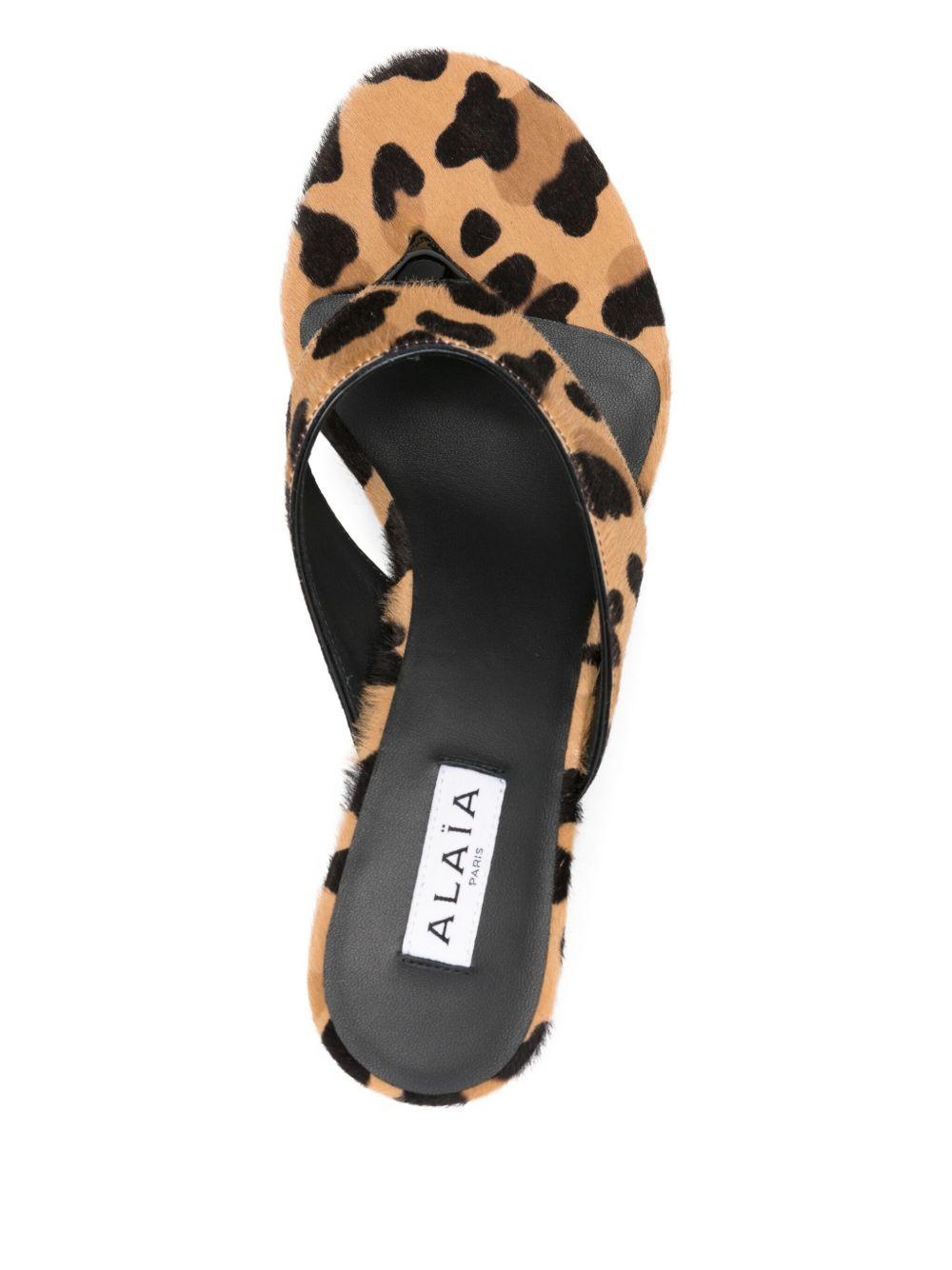 leopard-print kitten-heel mules Product Image
