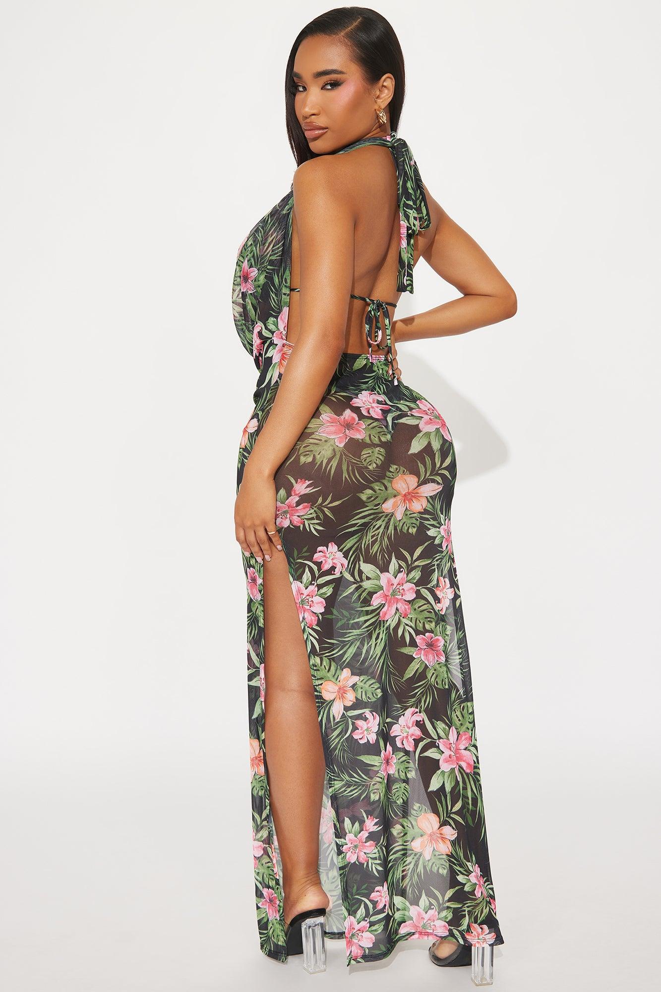 Vacations In Tulum 3 Piece Sunsuit Set - Black/combo Product Image