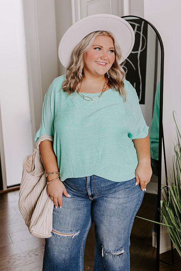 Grateful Life Shift Top In Mint Curves Product Image