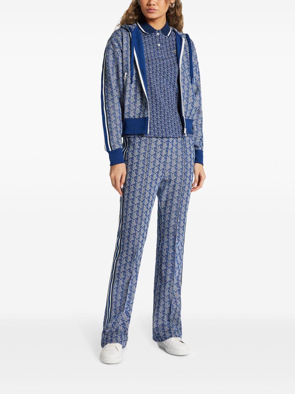 logo-embroidered cotton polo top Product Image