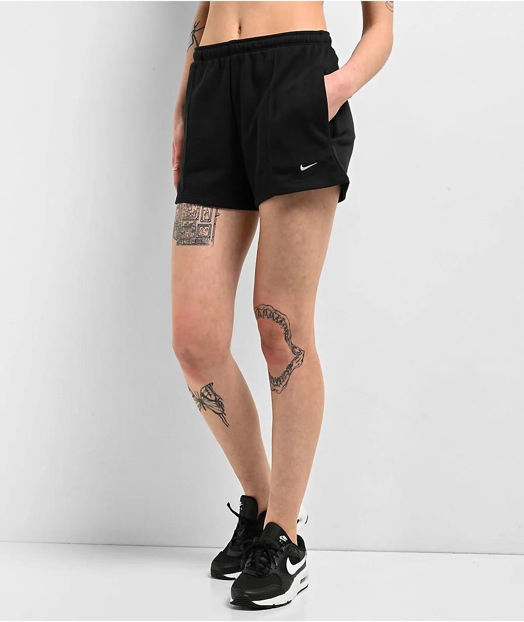 Nike Sportswear Chill Terry Black High Waisted Sweat Shorts Product Image