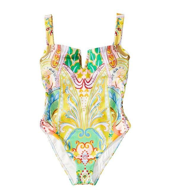 Antonio Melani Paisley V-Wire One Piece Swimsuit Product Image