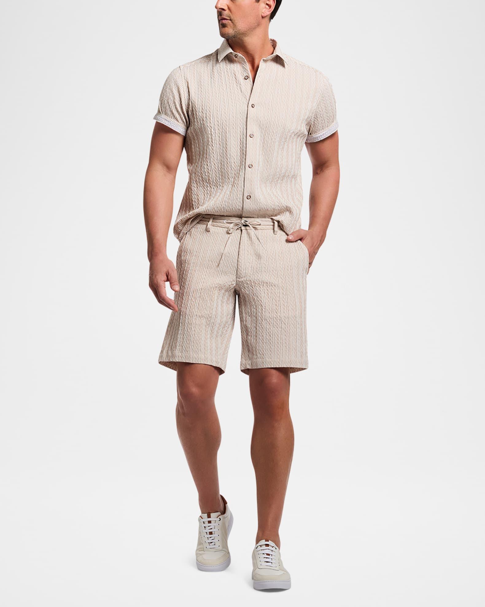 Mens Fornillo Striped Woven Drawstring Shorts Product Image