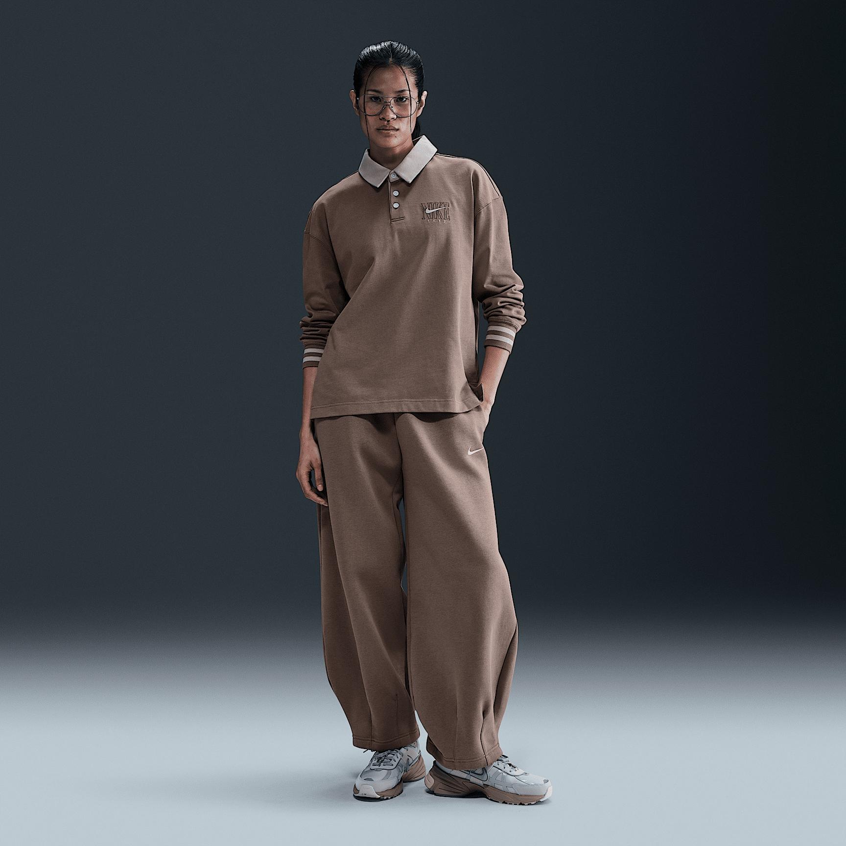Women's Nike Sportswear Essential Oversized Long-Sleeve Polo Product Image