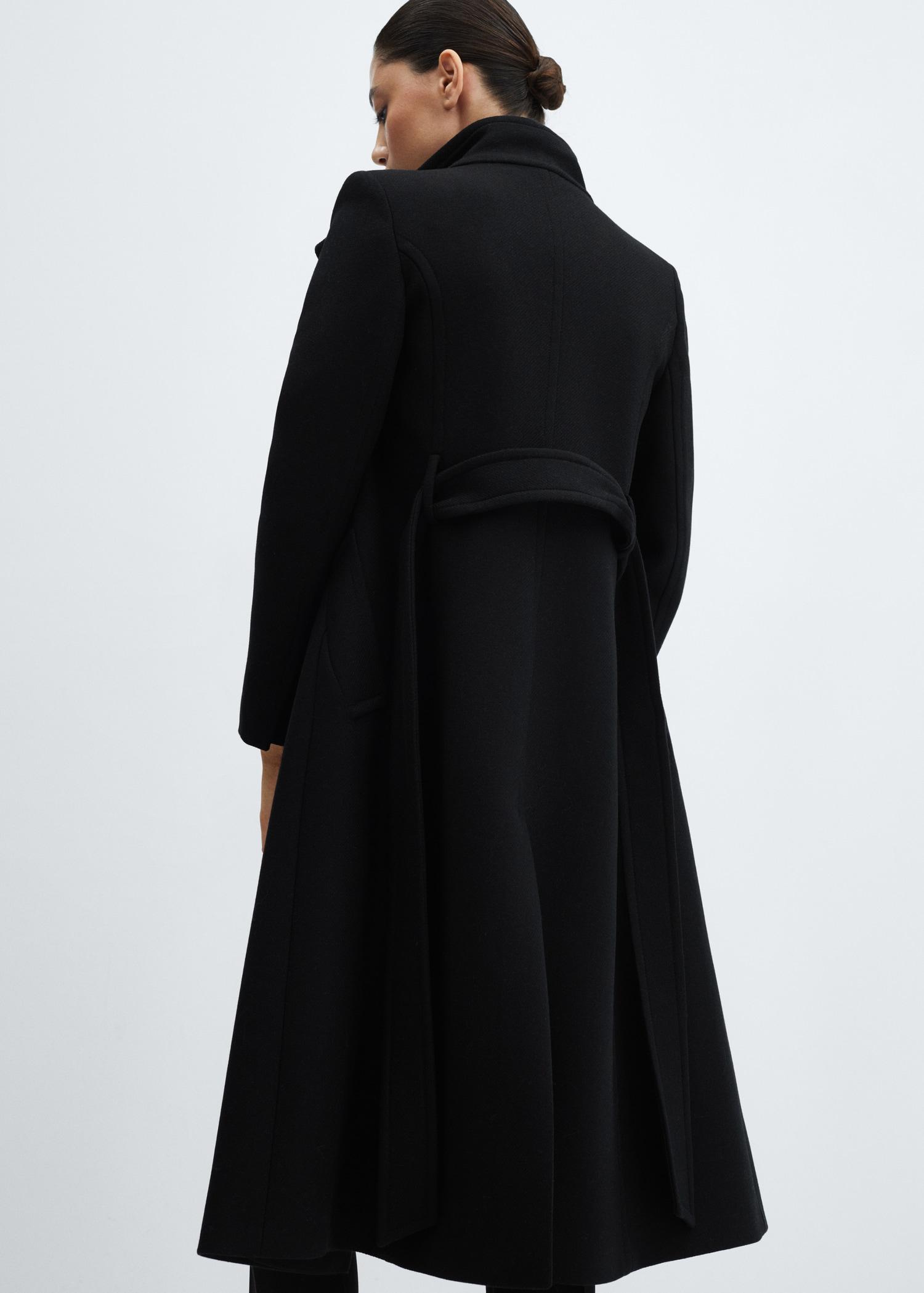 Manteco wool coat with belt - Women | MANGO USA Product Image