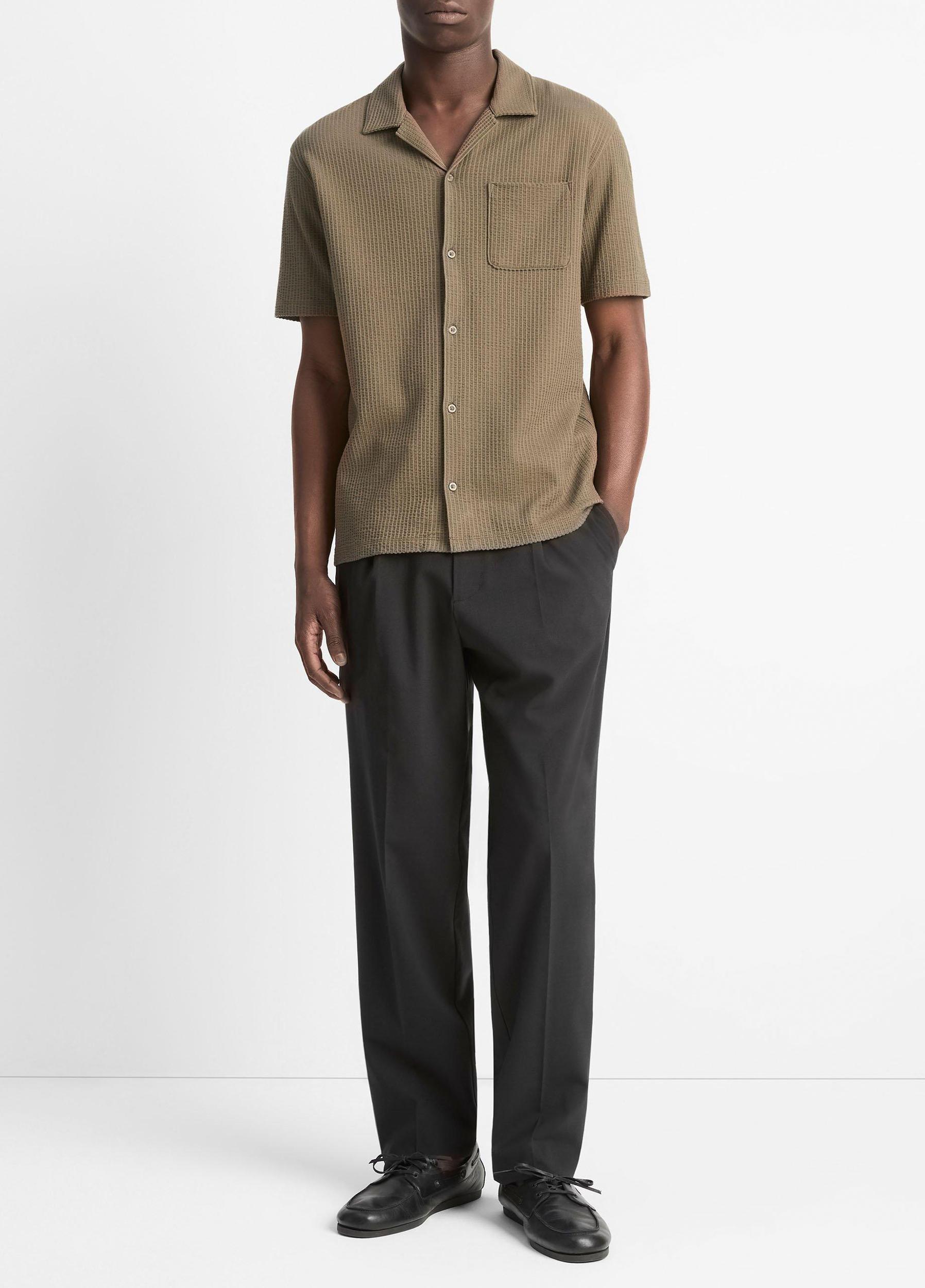 Seersucker-Knit Cotton Cabana Shirt Product Image