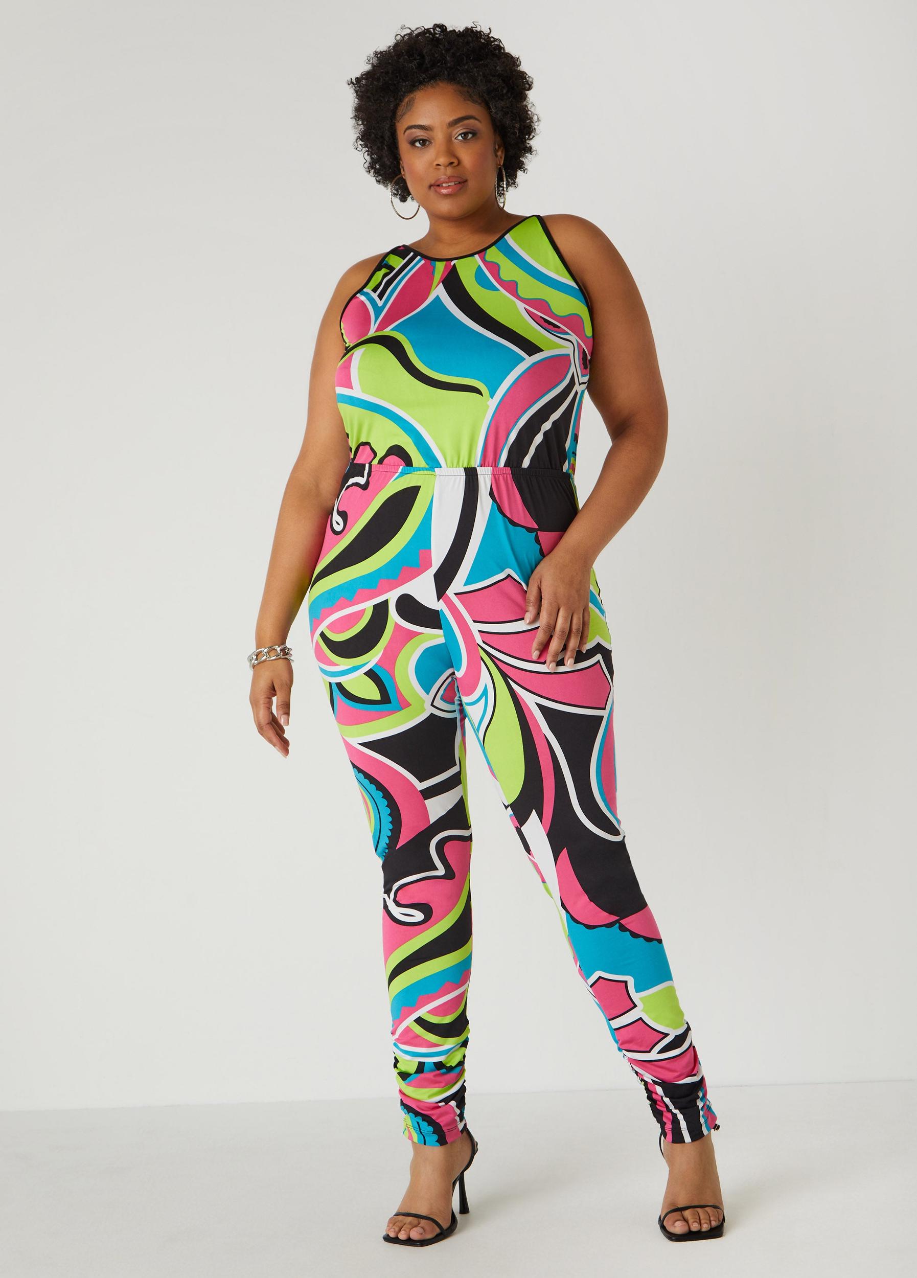 Abstract Print Joggers Jumpsuit Product Image