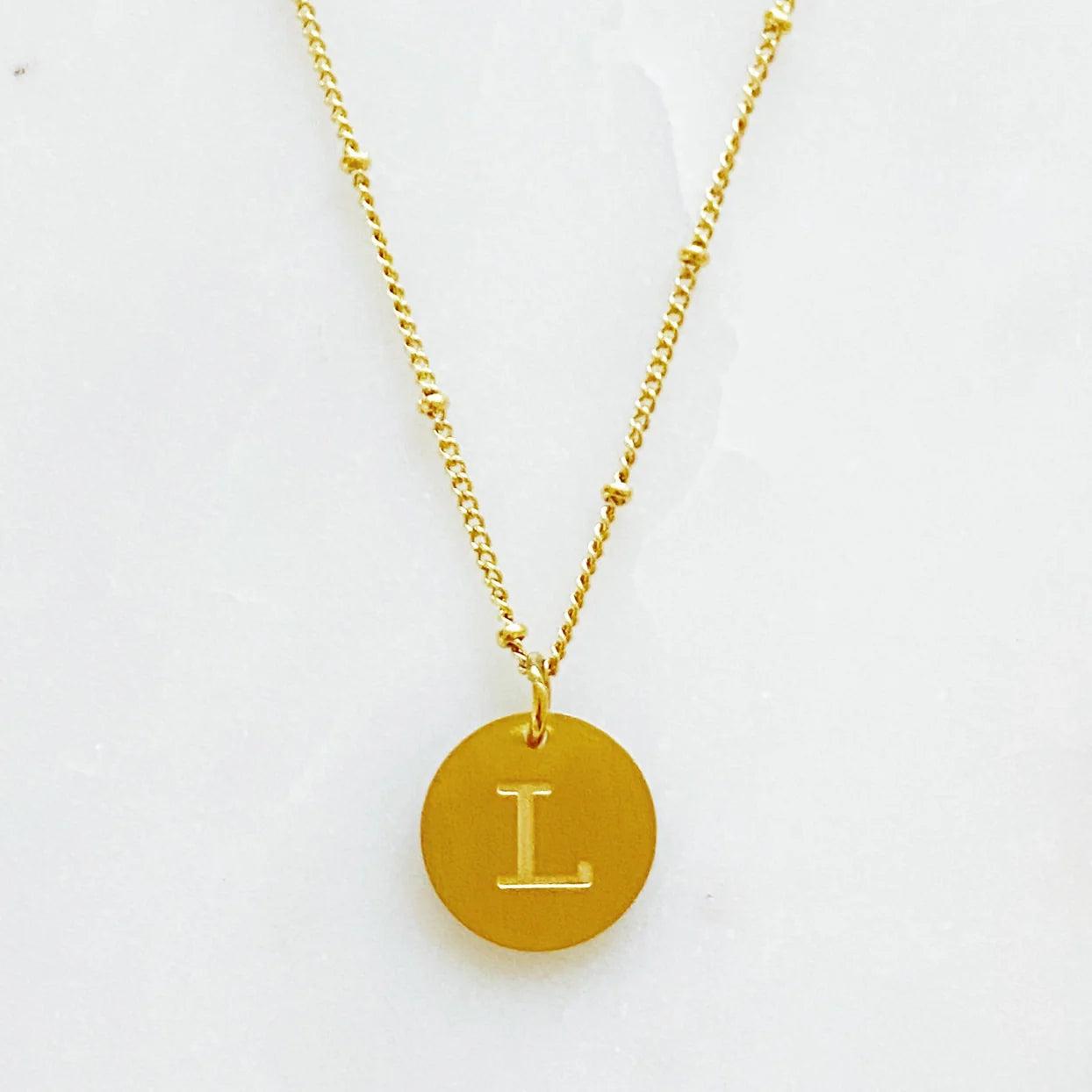 Round Initial Necklace Product Image