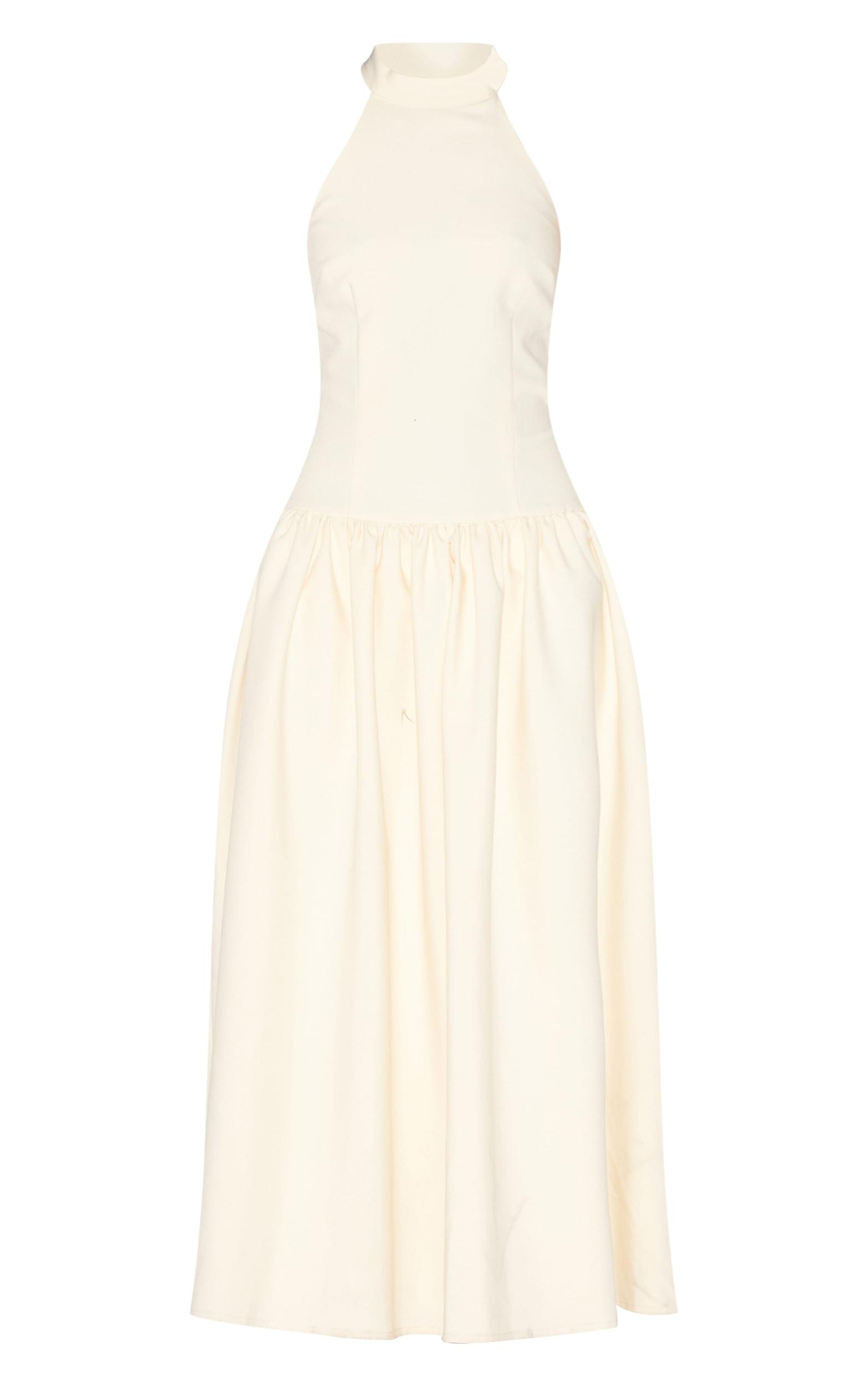  Lemon Tailored High Neck Midaxi Dress Product Image