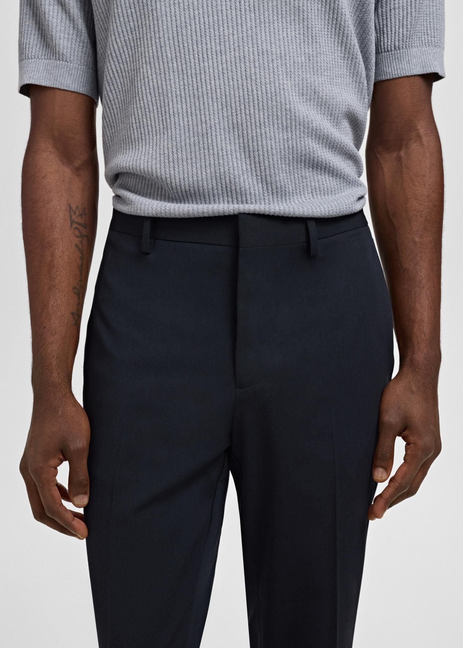 Stretch fabric super slim-fit suit trousers - Men | MANGO USA Product Image