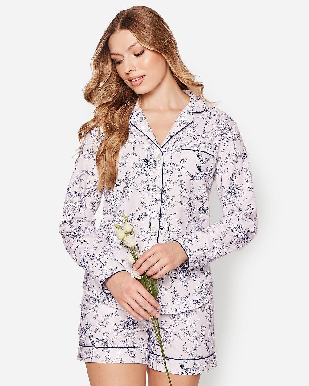 Petite Plume womens pajama set in timeless toile Product Image