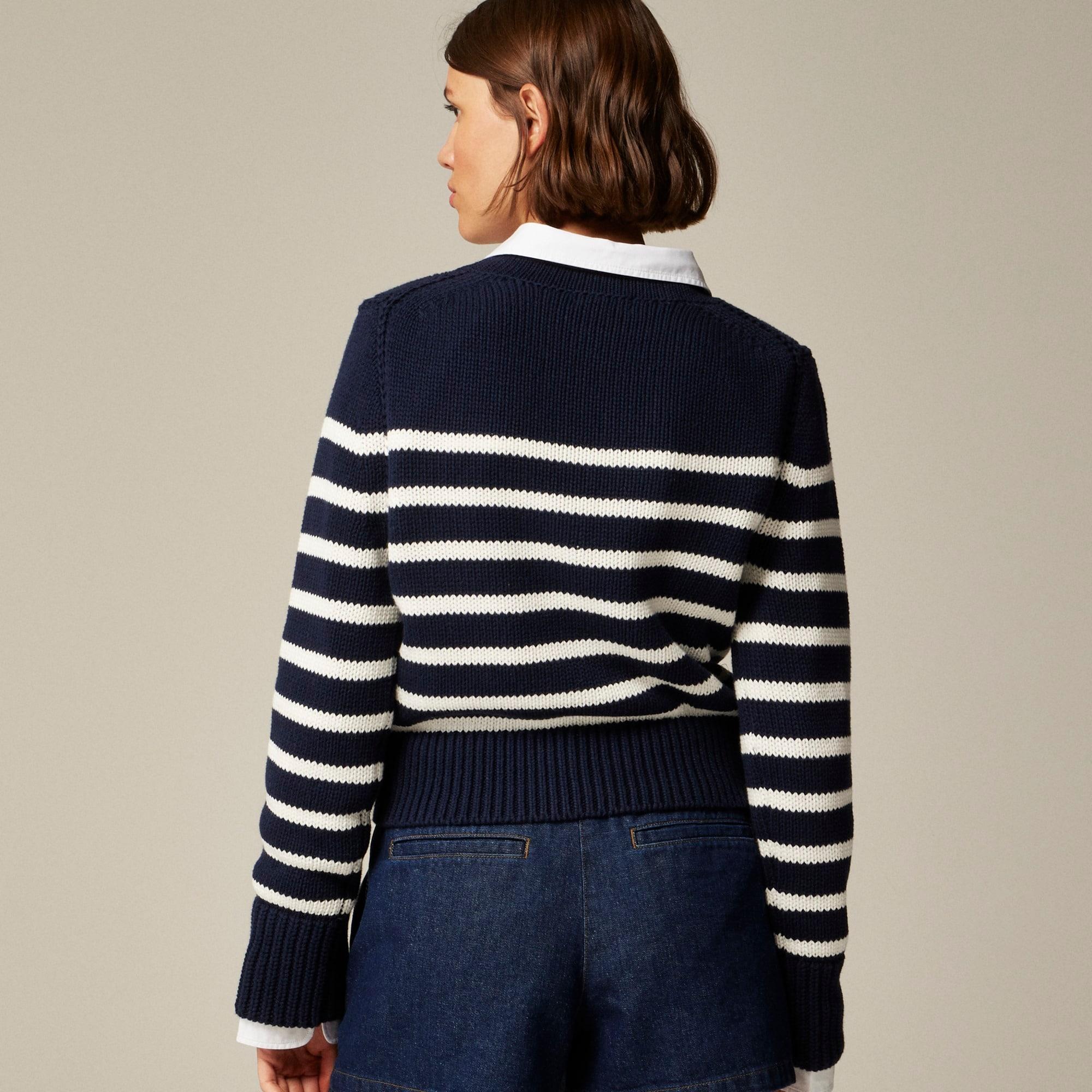 Heritage cotton Rollneck™ sweater in stripe Product Image