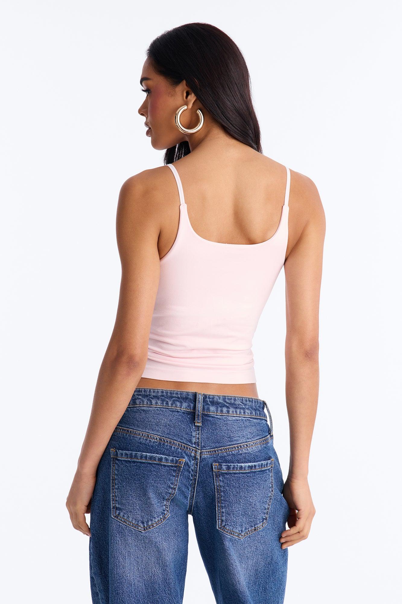 Katrina Scoop Neck Cami Top - Pink Female Product Image