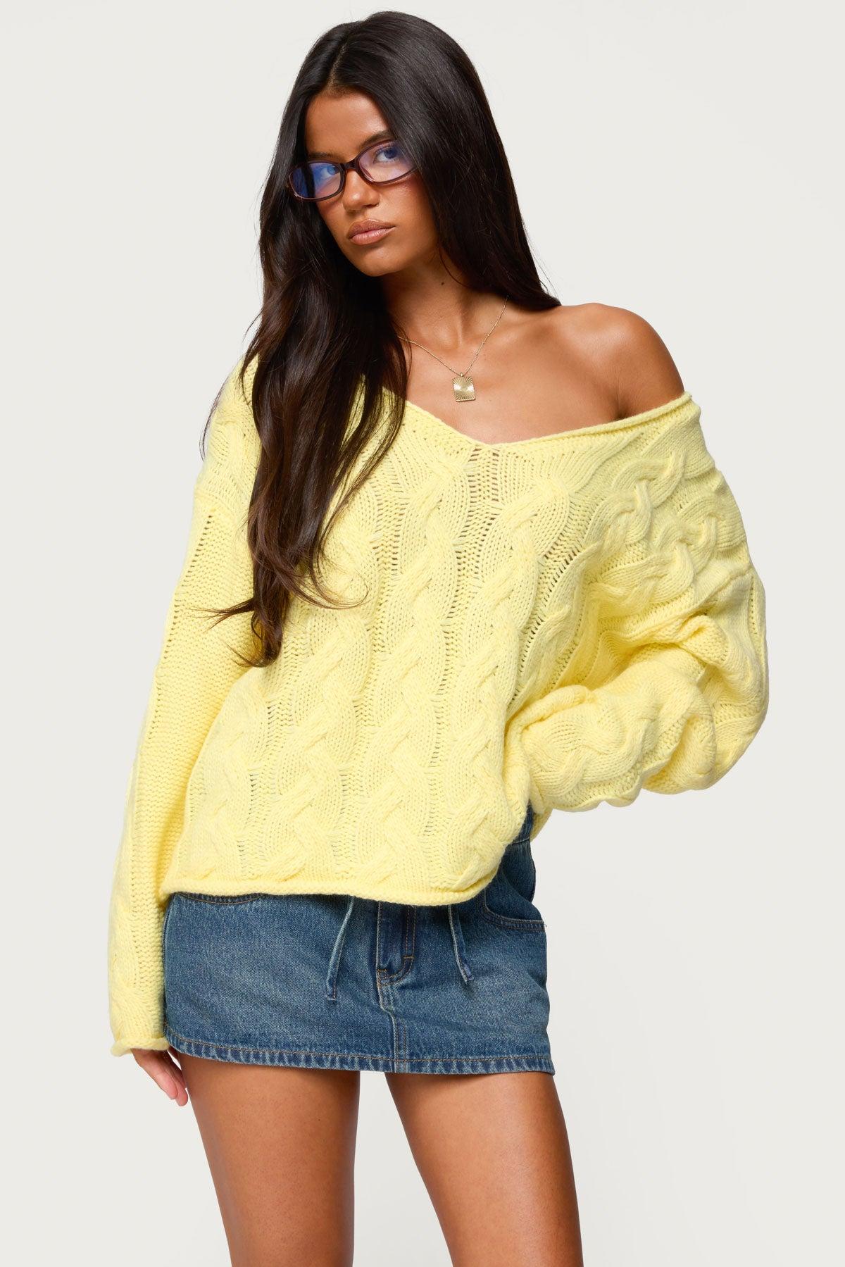 Inga Oversized Cable Knit Sweater Product Image