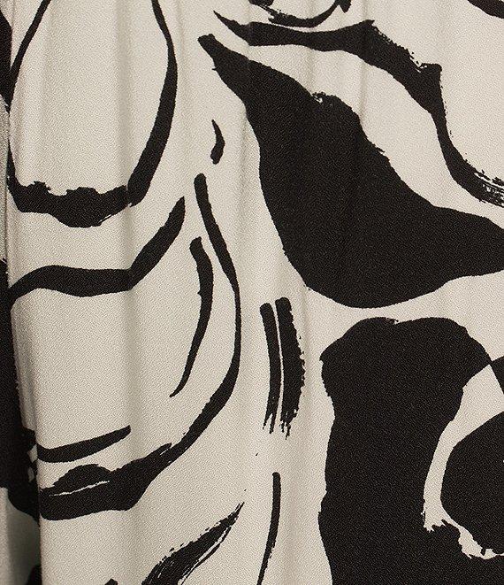 Bryn Walker Osca Flower Petal Print Wide-Leg Pull-On Pants Product Image