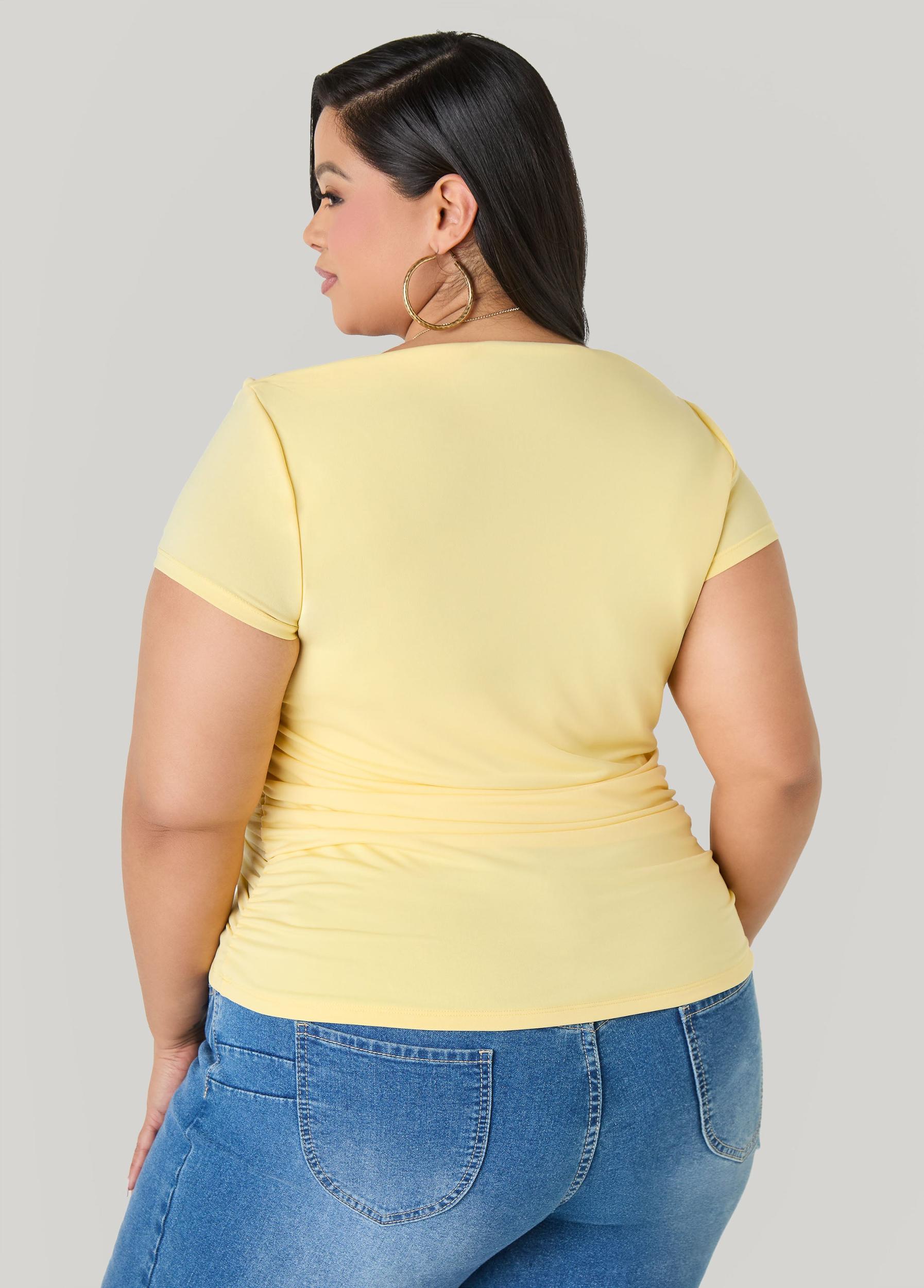 Ruched Cowl Neck Top Product Image