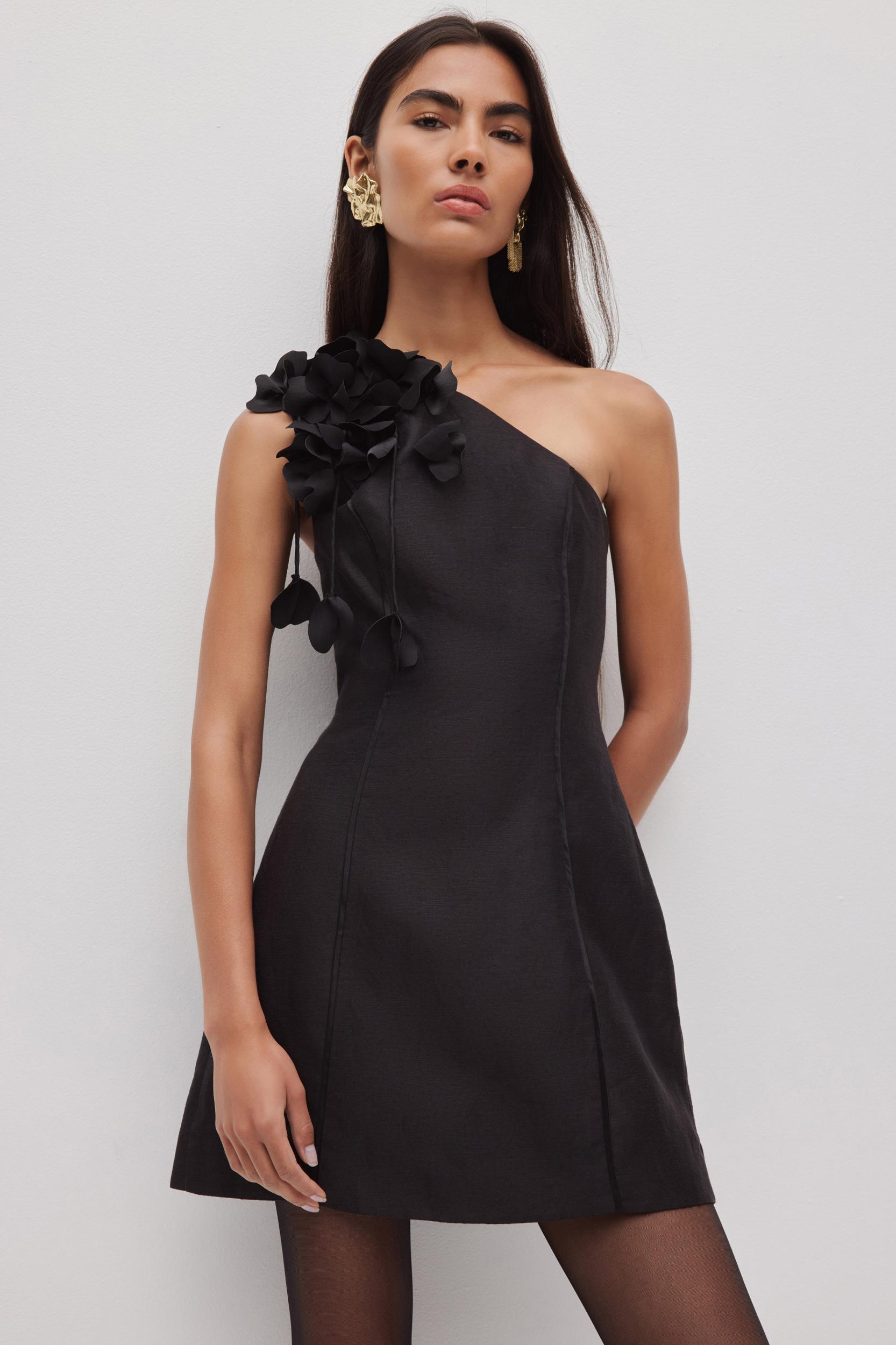 Camille Mini Dress-BLACK / 4 Product Image