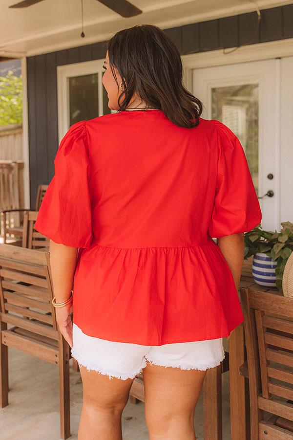 Flirty Feels Front Tie Top Curves Product Image