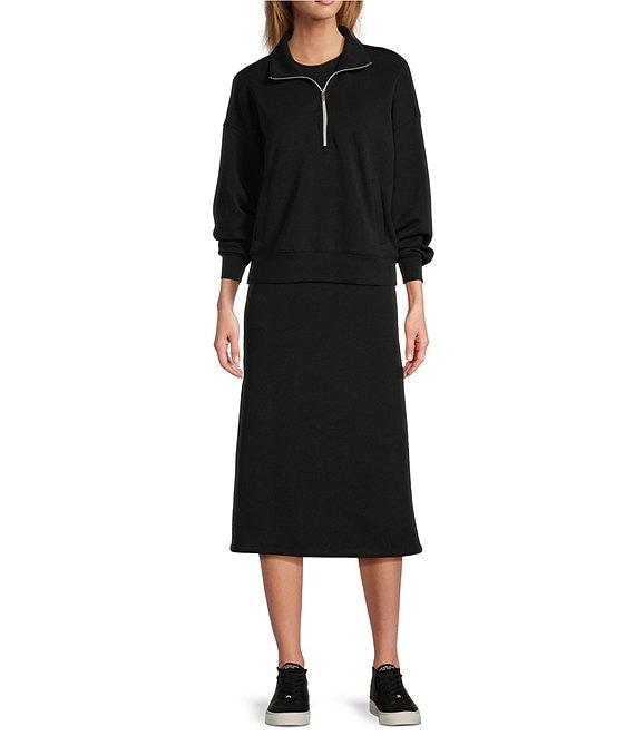 Antonio Melani Active Crew Neck Sleeveless Midi Sweater Dress Product Image