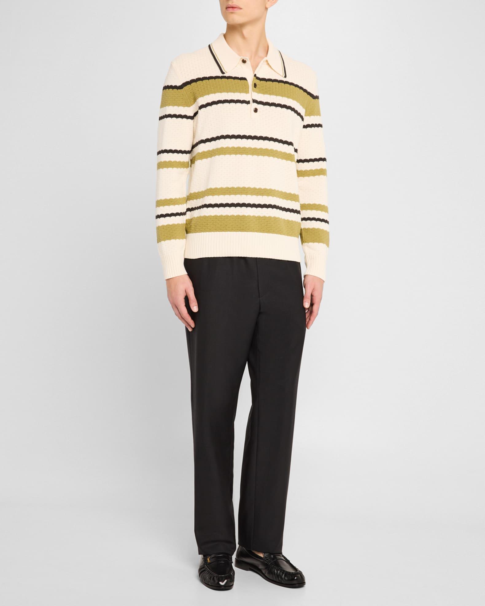 Men's Alfie Striped Knit Polo Shirt Product Image
