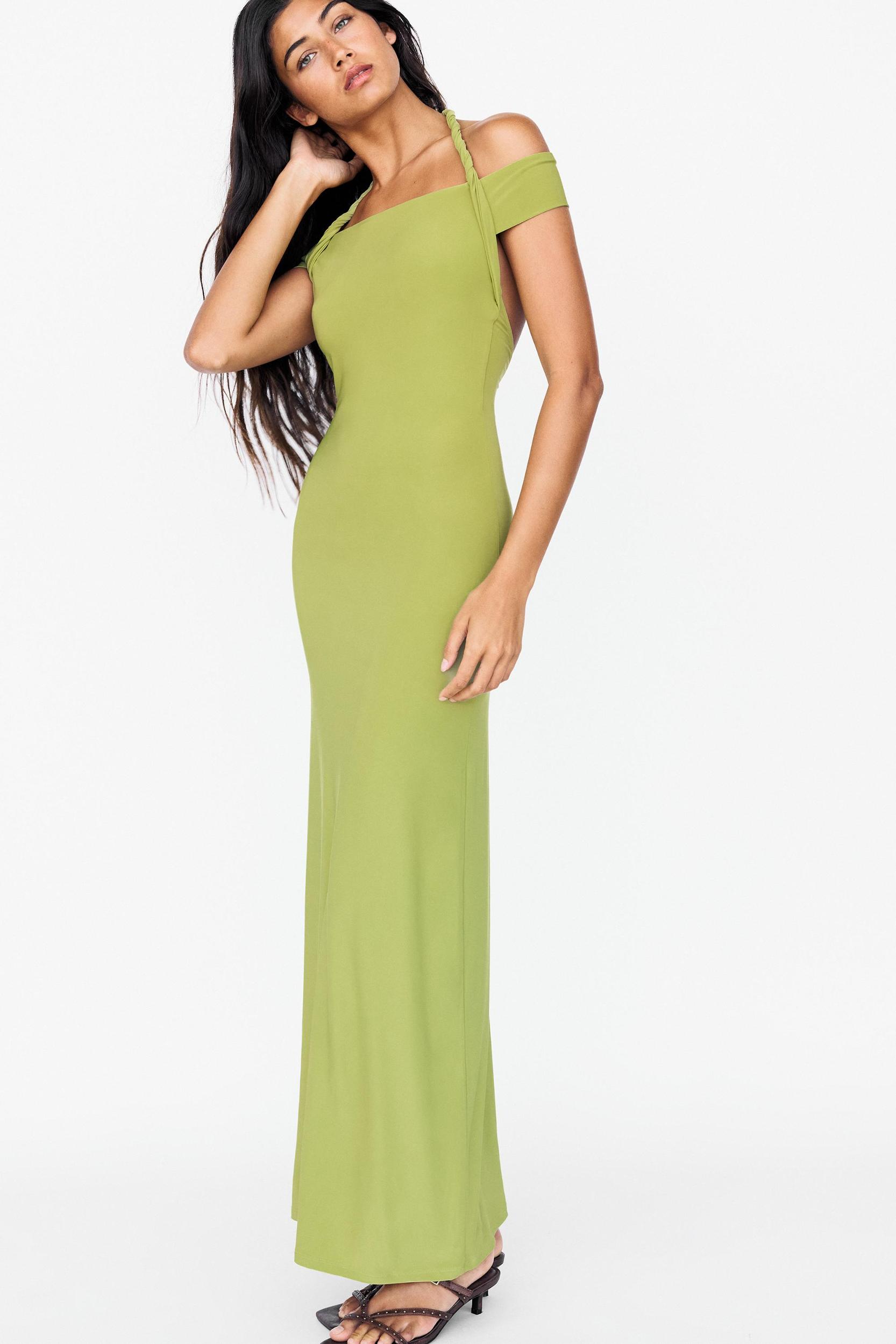 Halterneck midi dress Product Image