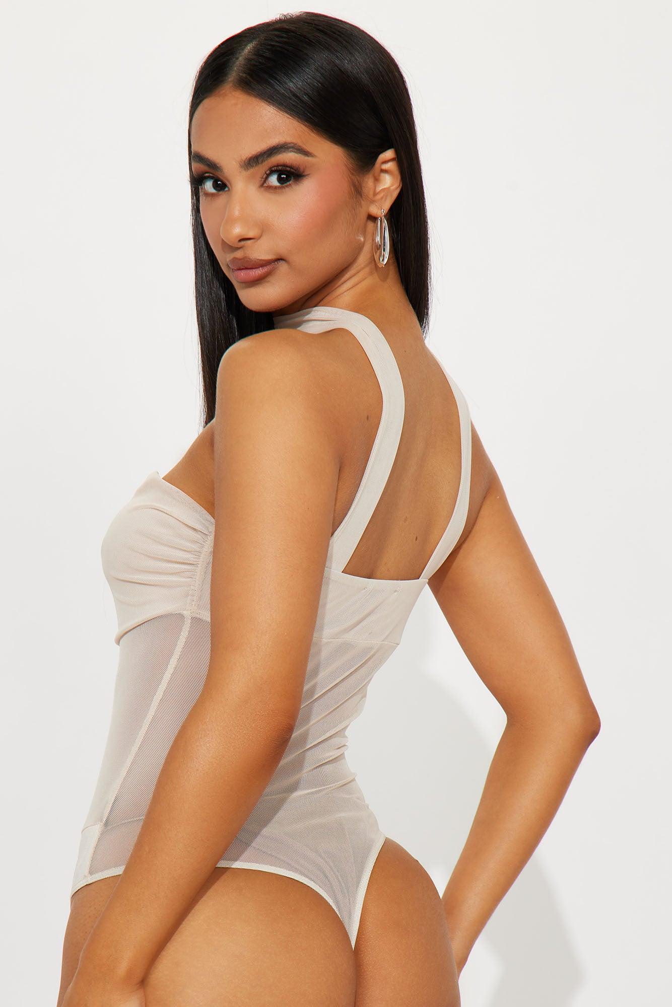 Off-limits Sheer Mesh Bodysuit - Mocha Female Product Image