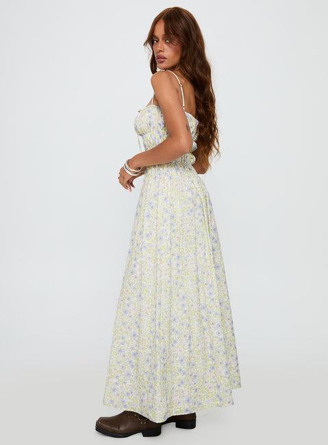 Loralei Shirred Maxi Dress Floral Product Image
