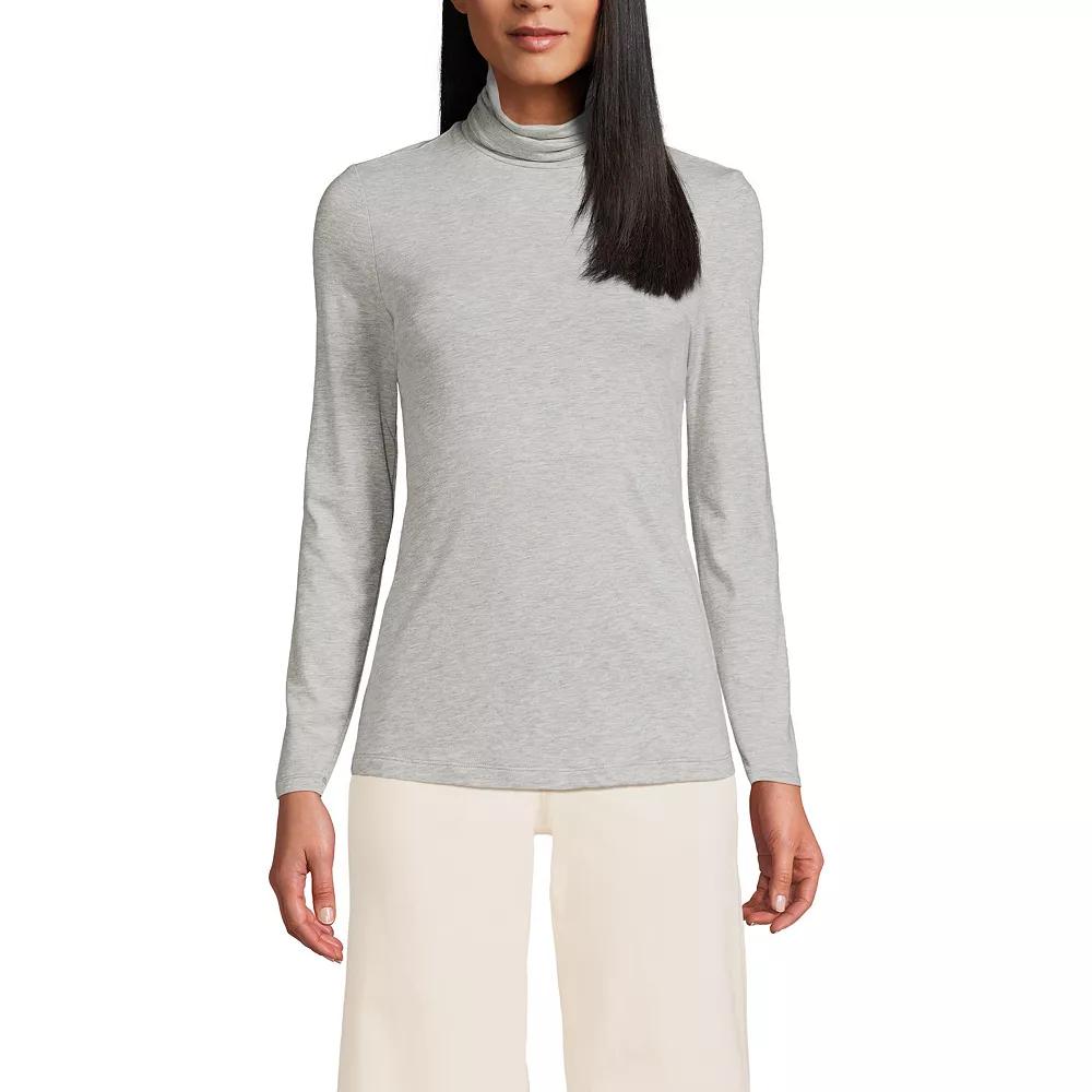 Women's Lands' End Lightweight Fitted Turtleneck,  Product Image