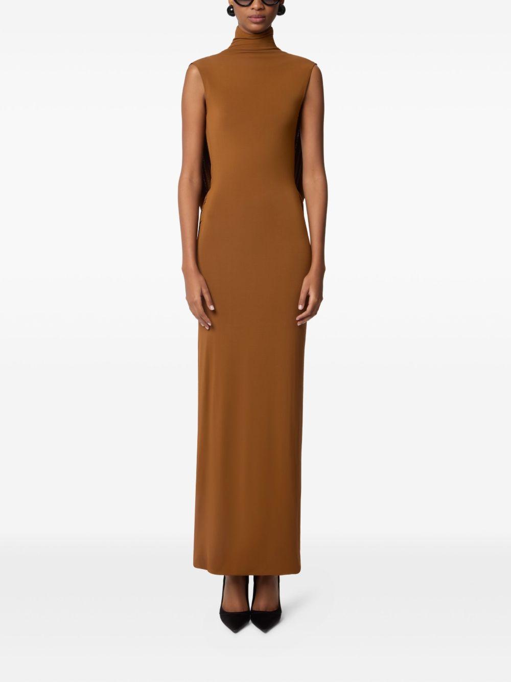 draped turtleneck maxi dress Product Image