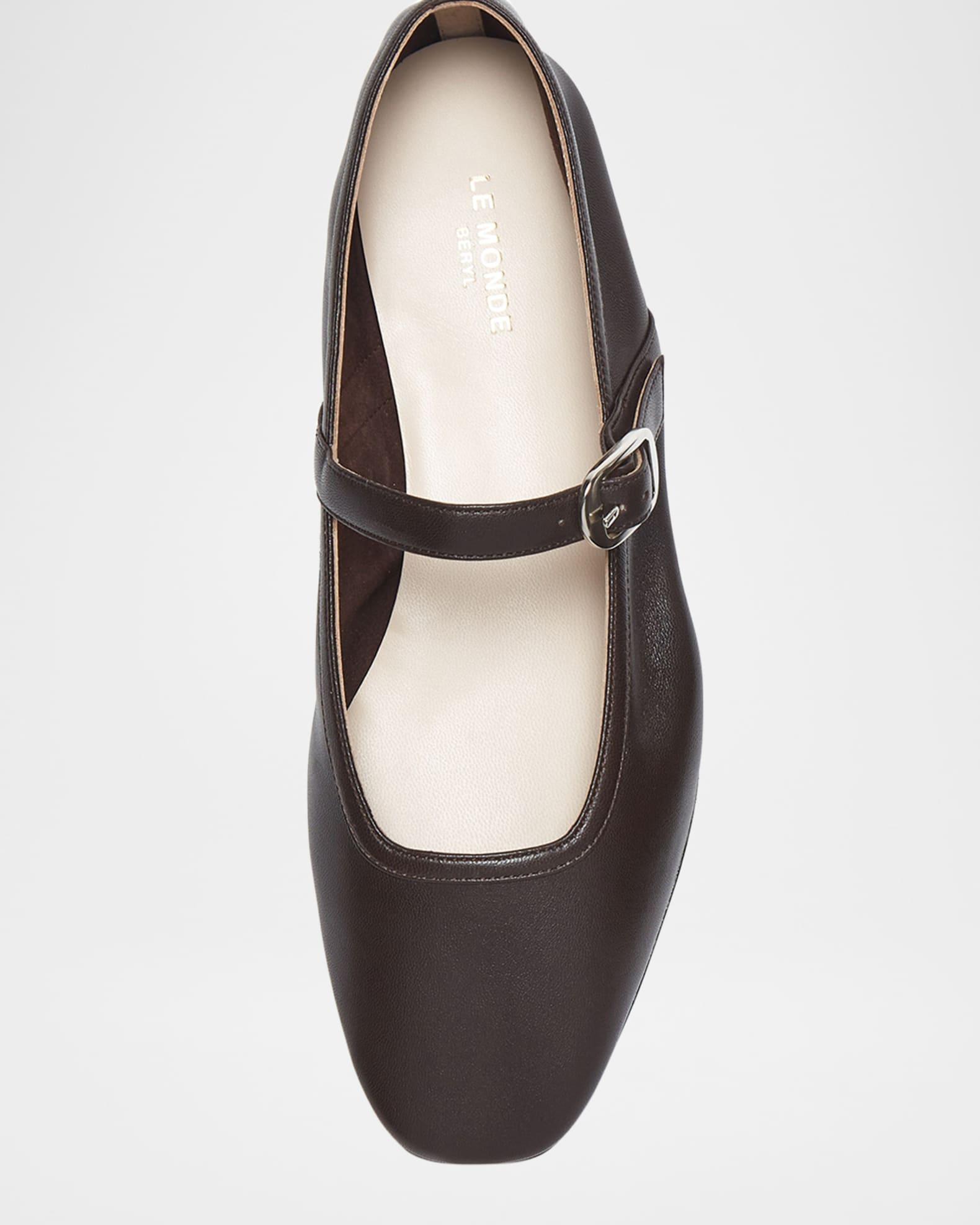 Leather Mary Jane Ballerina Flats Product Image