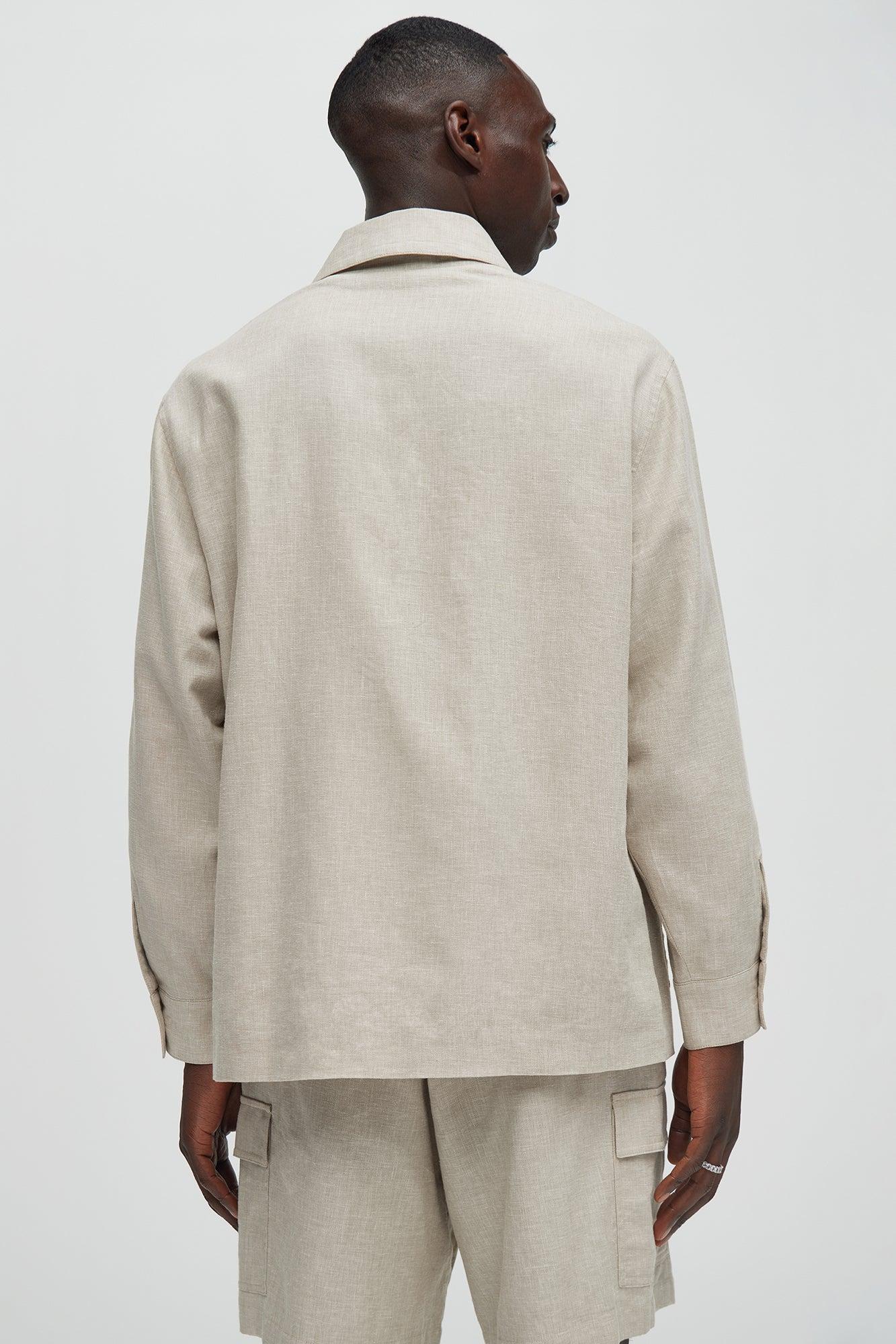 Bahamas Linen Chore Jacket - Stone Product Image