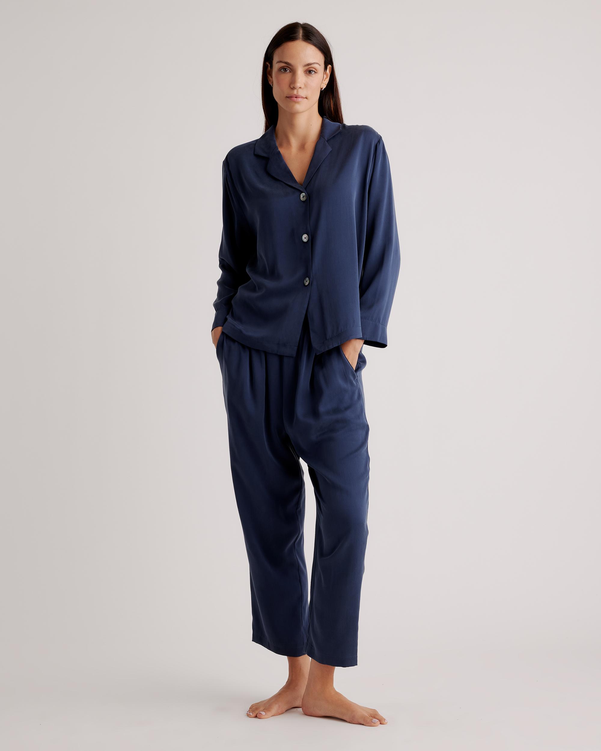 Quince | Women's Pajama Long Sleeve Top Size XL, Mulberry Silk Product Image