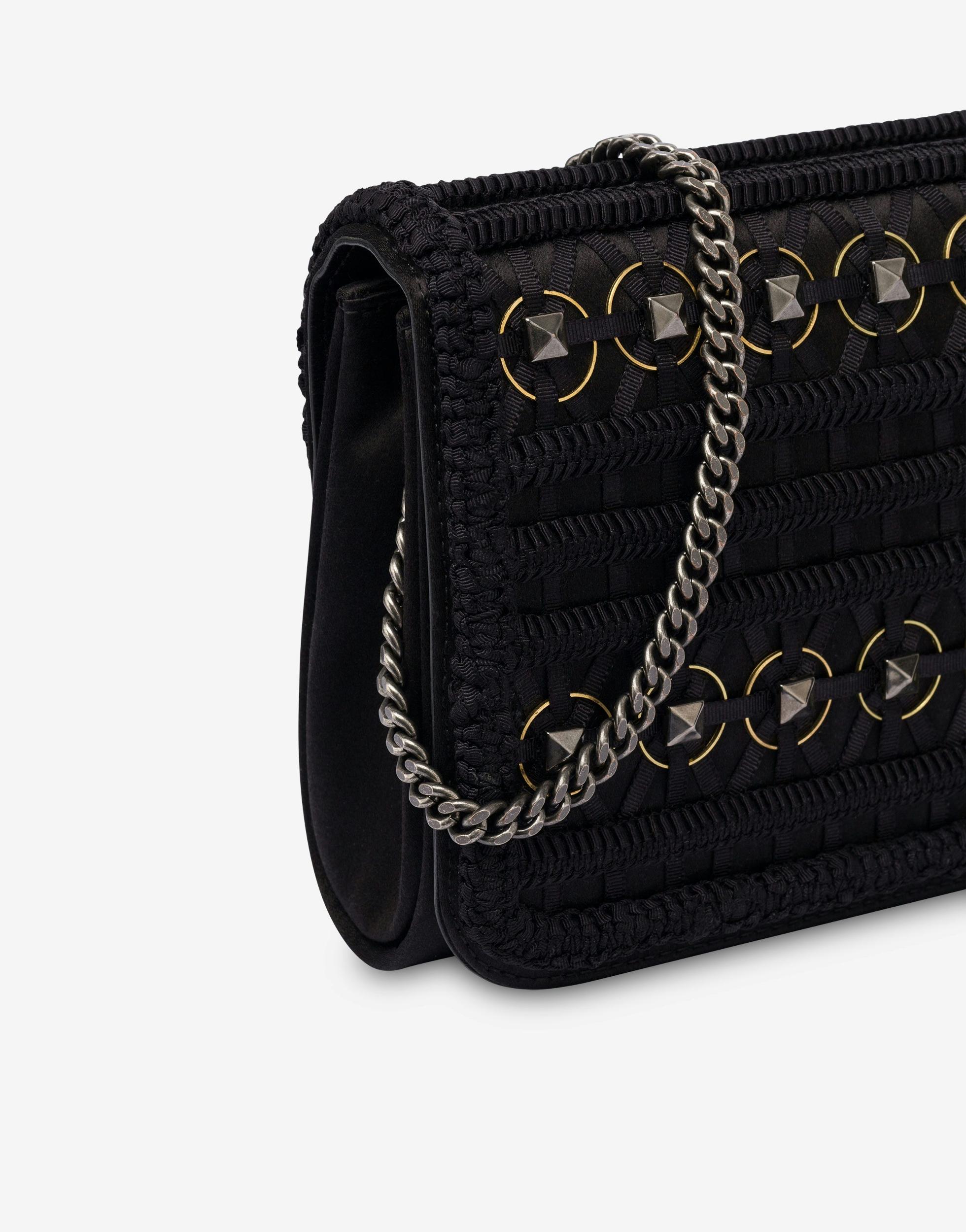 Satin clutch with embroidery Product Image